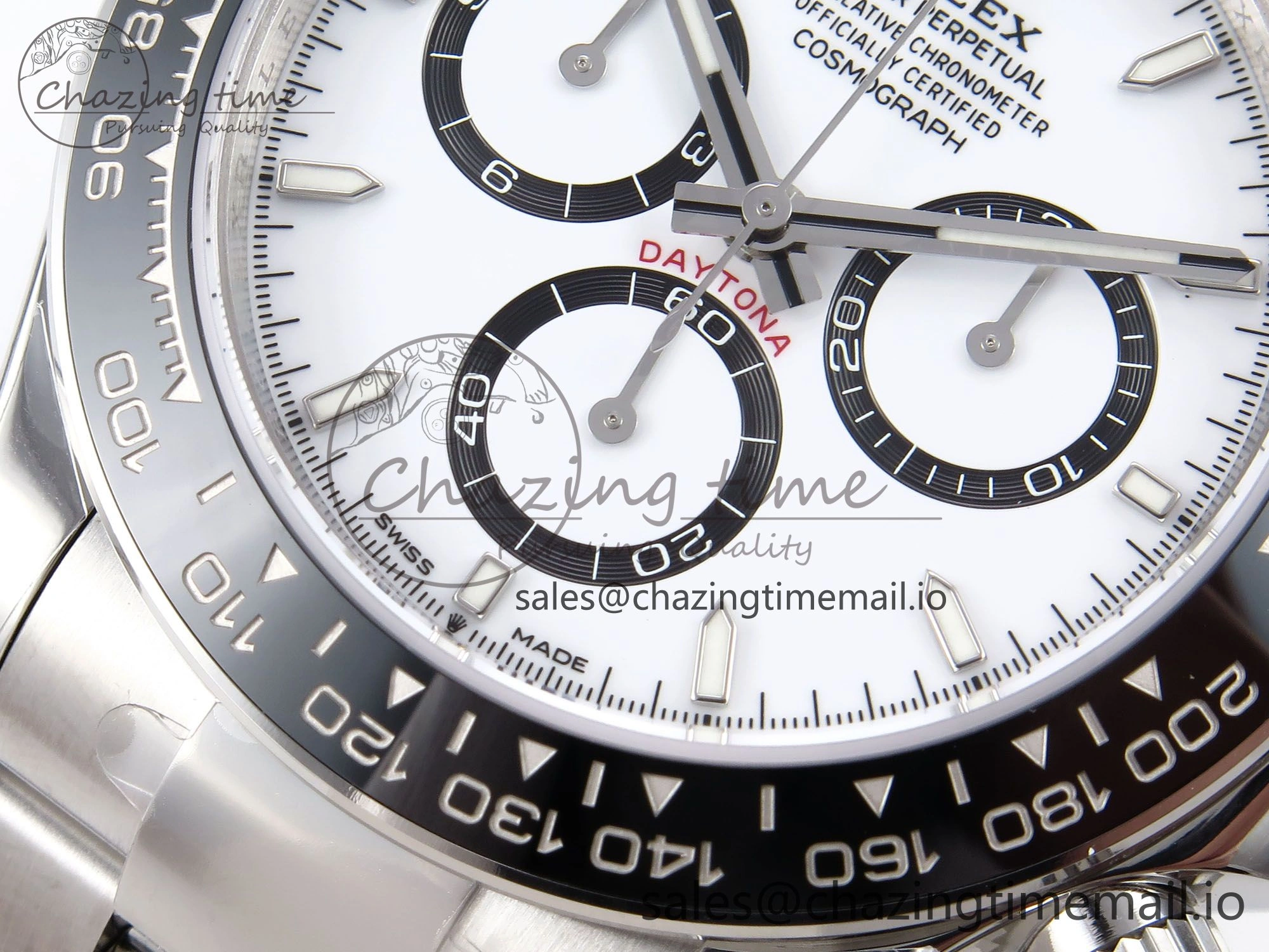 Daytona 126500 ZF 1:1 Best Edition 904L Steel White Dial on SS Braclet SH4131