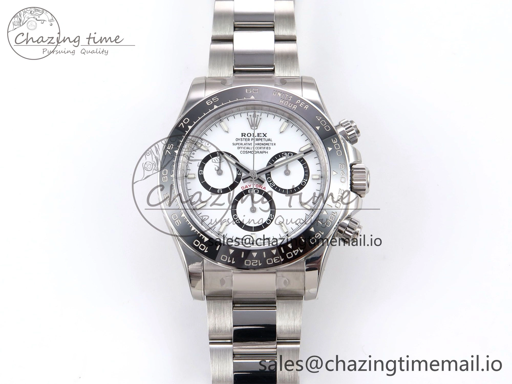 Daytona 126500 ZF 1:1 Best Edition 904L Steel White Dial on SS Braclet SH4131