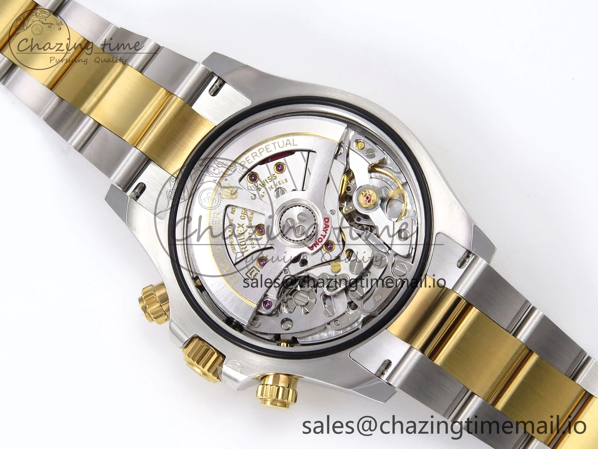 Daytona 126503 APSF 1:1 Best Edition YG Black Diamonds Dial on YG SS Bracelet SH4131