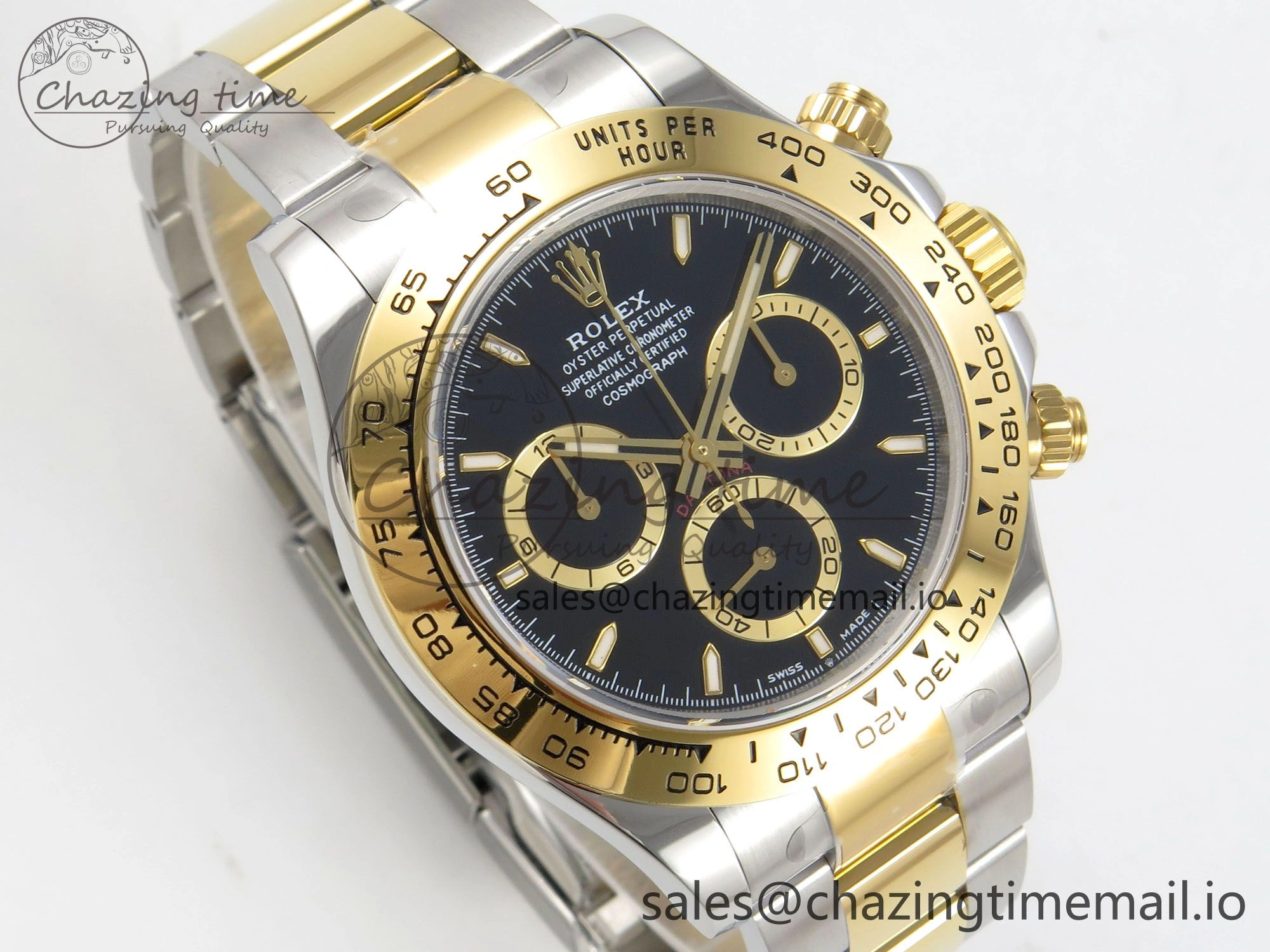 Daytona 126503 Clean 1:1 Best Edition 904L Black Dial on SS YG Bracelet Super Clone DD4131
