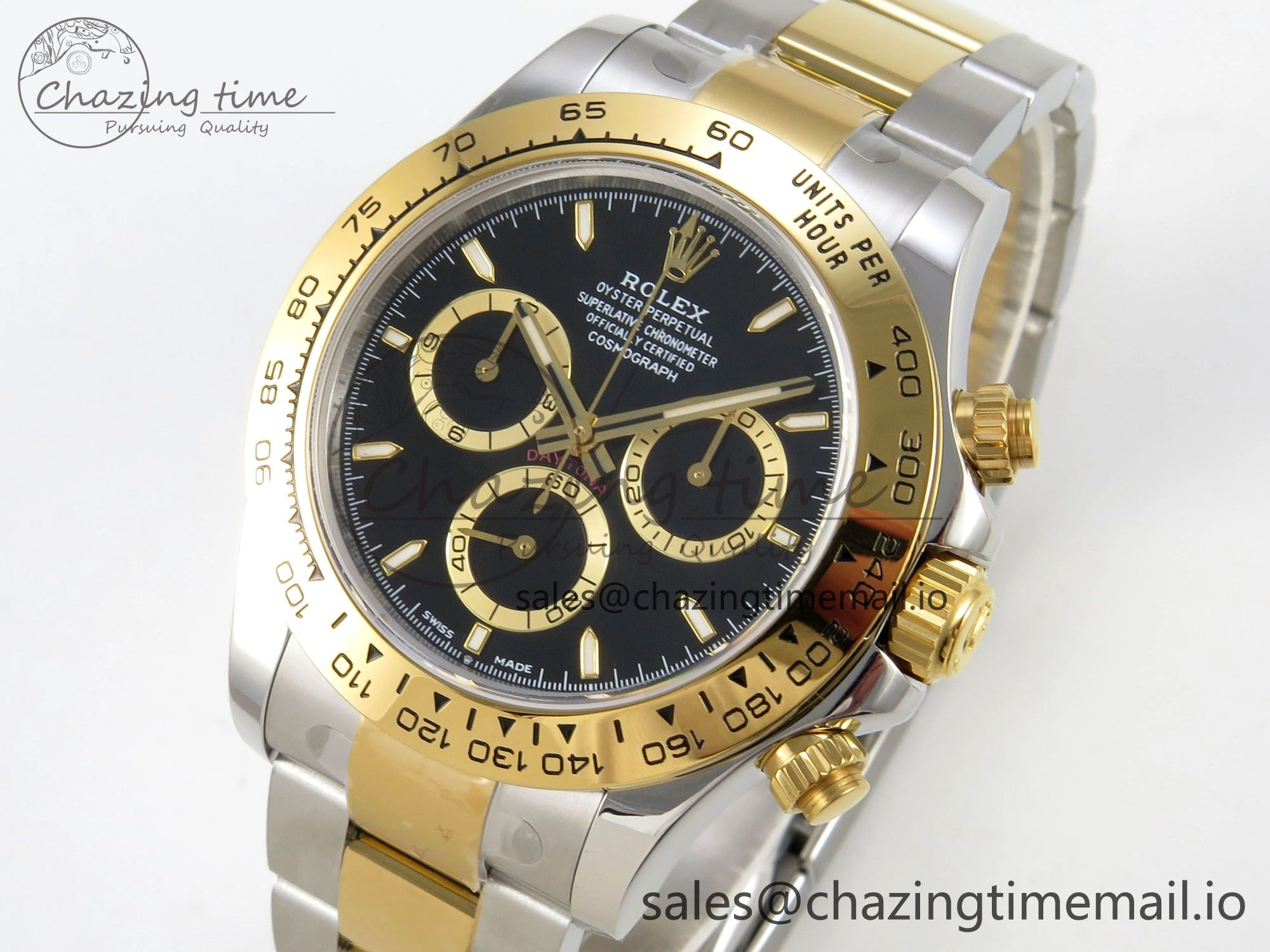 Daytona 126503 Clean 1:1 Best Edition 904L Black Dial on SS YG Bracelet Super Clone DD4131
