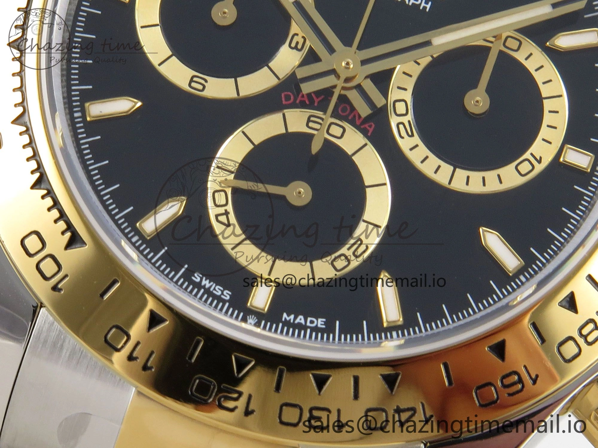 Daytona 126503 Clean 1:1 Best Edition 904L Black Dial on SS YG Bracelet Super Clone DD4131