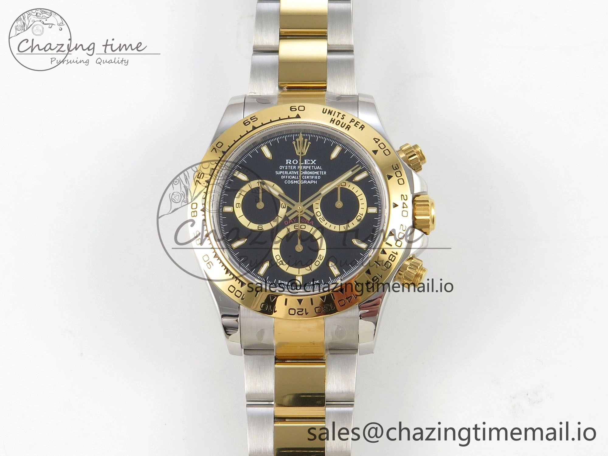 Daytona 126503 Clean 1:1 Best Edition 904L Black Dial on SS YG Bracelet Super Clone DD4131