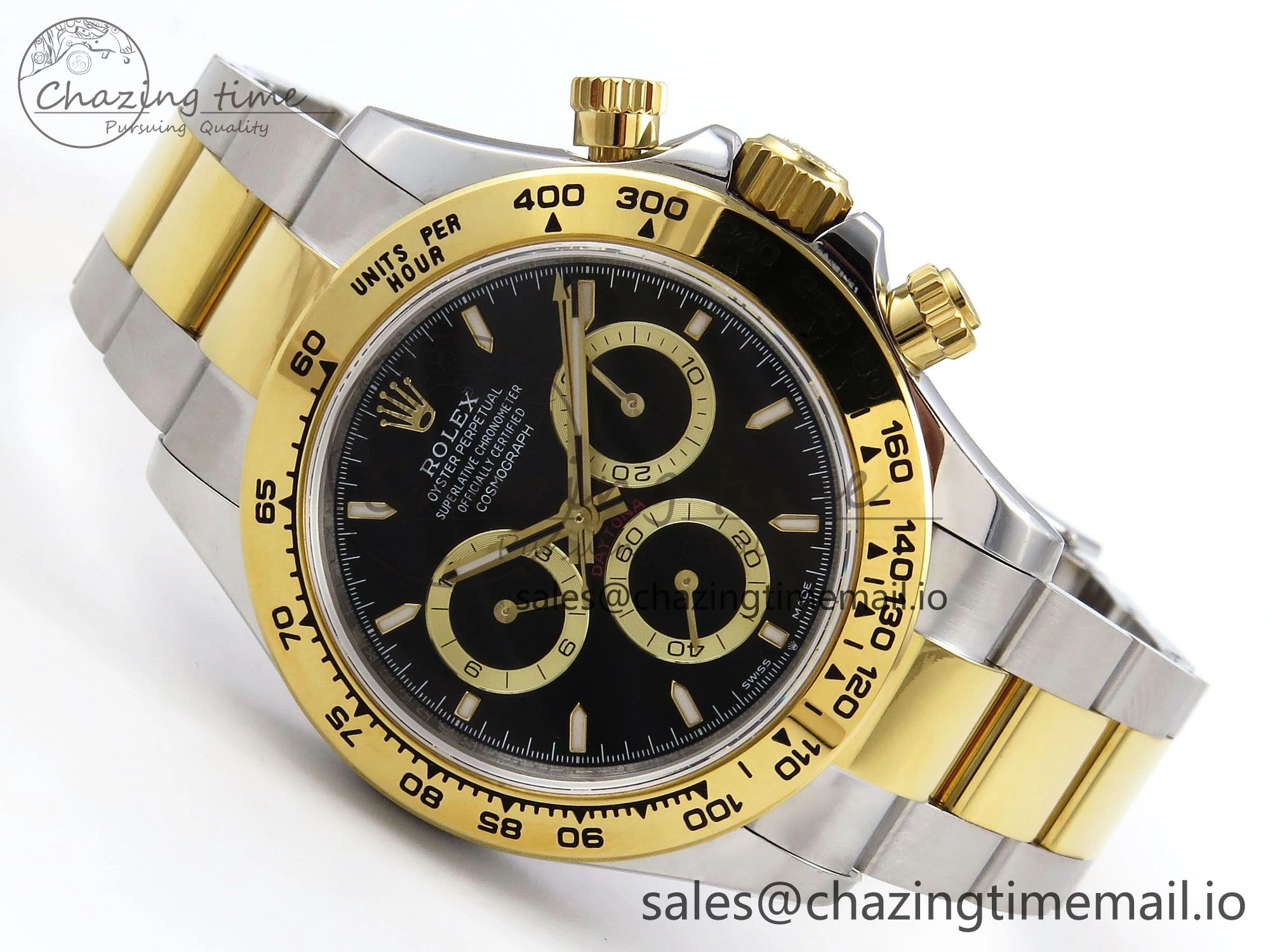 Daytona 126503 QF 1:1 Best Edition Black Dial on SS YG Braclet SH4131 V5