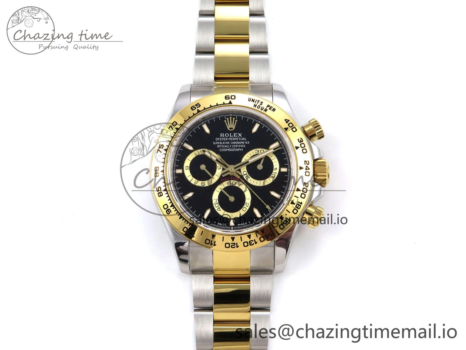 Daytona 126503 QF 1:1 Best Edition Black Dial on SS YG Braclet SH4131 V5