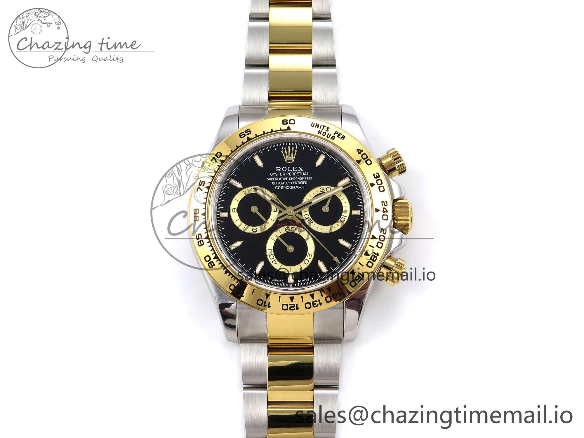 Daytona 126503 QF 1:1 Best Edition Black Dial on SS YG Braclet SH4131 V5