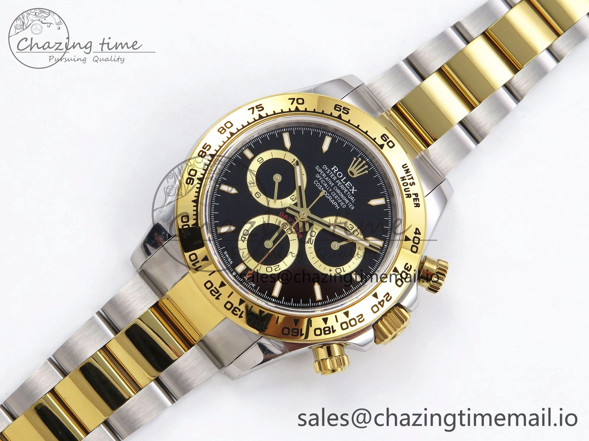Daytona 126503 QF 1:1 Best Edition Black Dial on SS YG Braclet SH4131 V5
