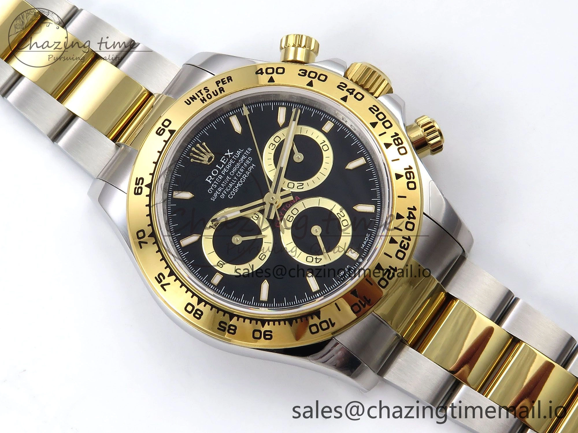 Daytona 126503 QF 1:1 Best Edition Black Dial on SS YG Braclet SH4131 V5
