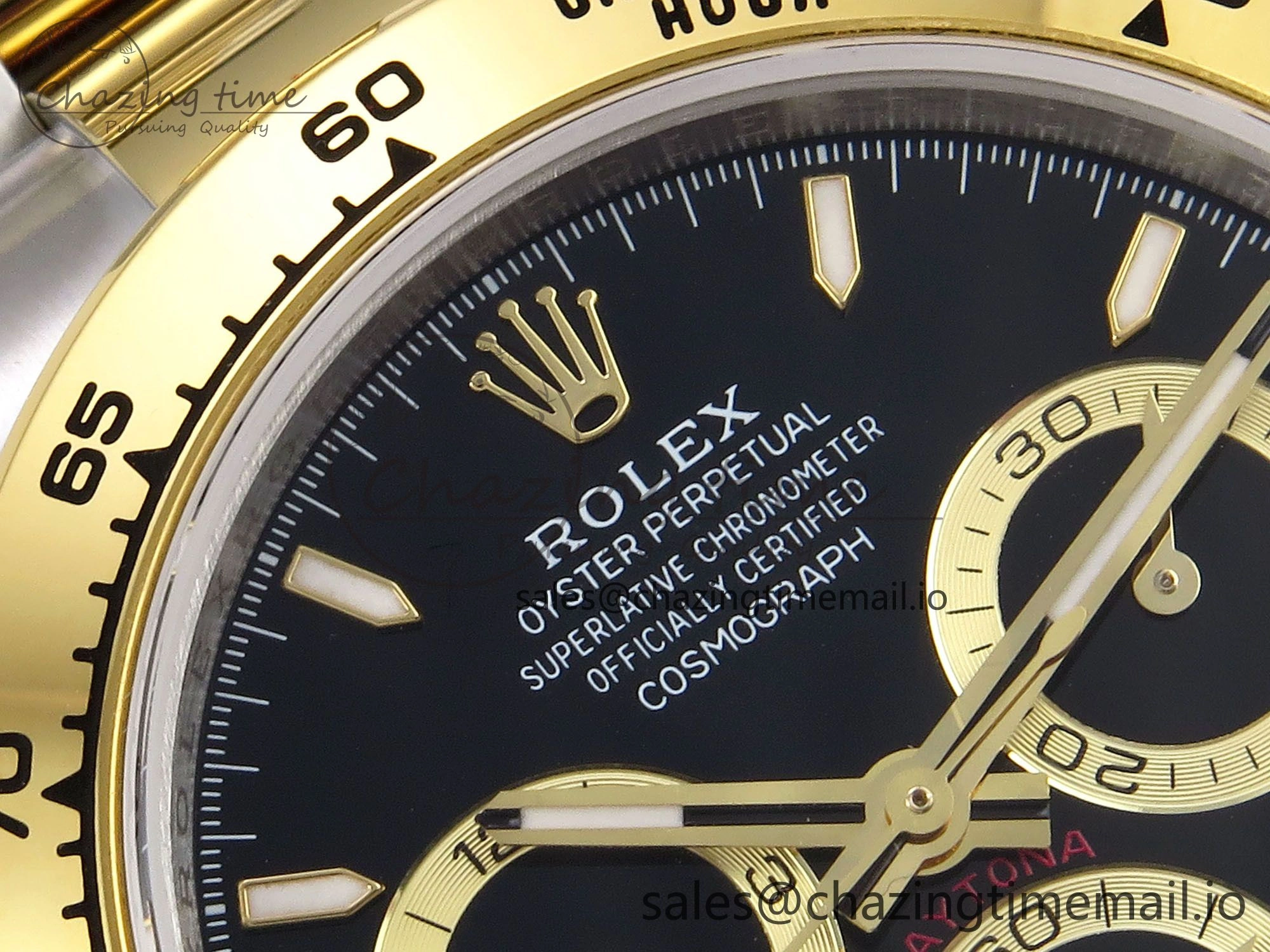 Daytona 126503 QF 1:1 Best Edition Black Dial on SS YG Braclet SH4131 V5