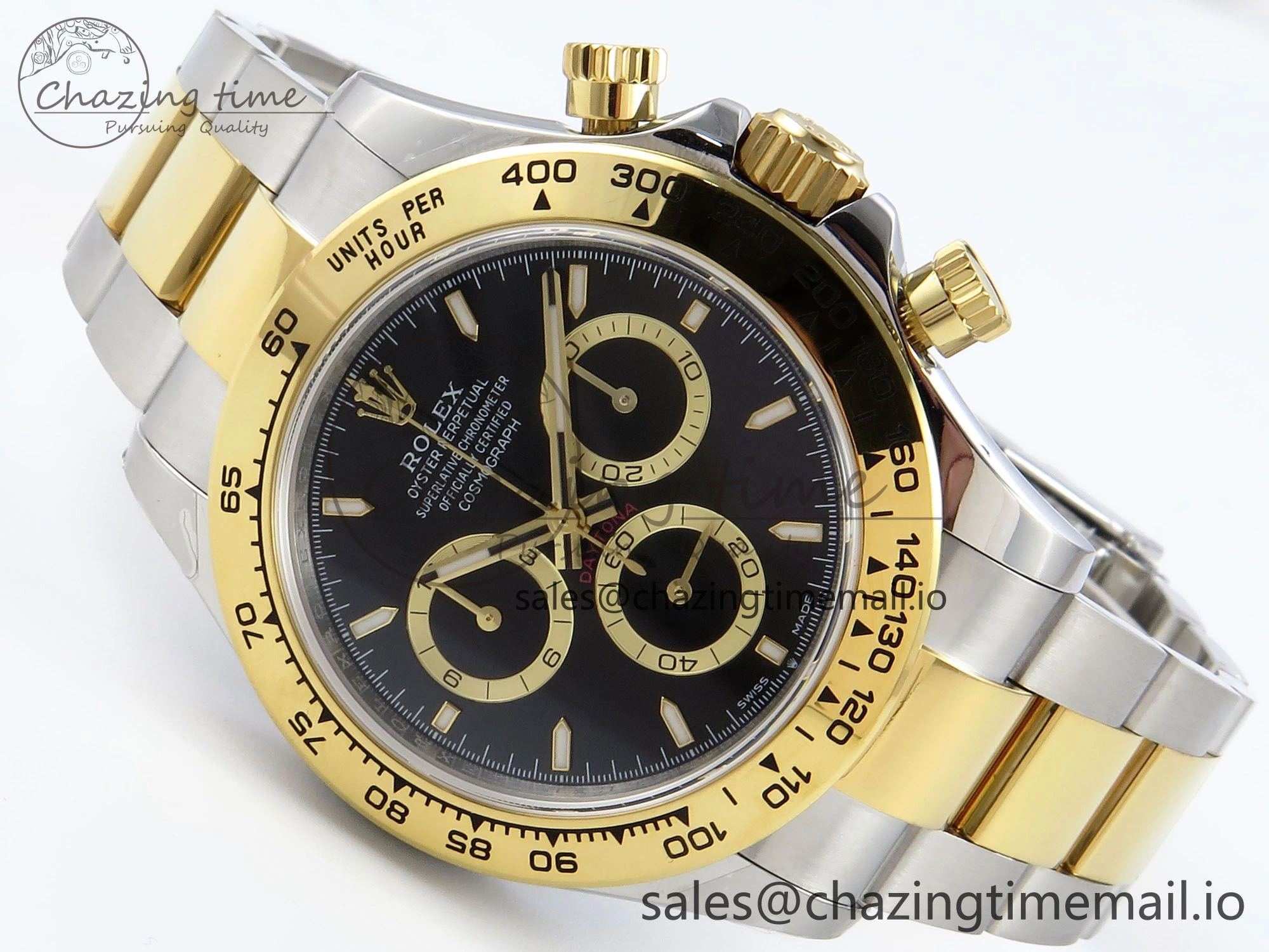 Daytona 126503 QF 1:1 Best Edition Black Dial on SS YG Braclet SH4131 V5