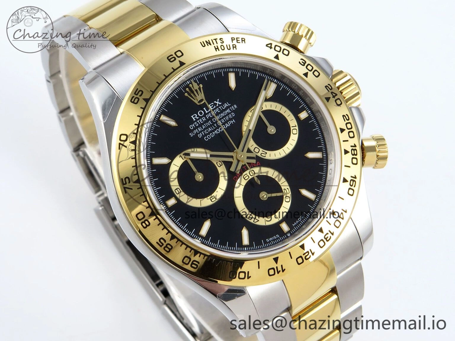 Daytona 126503 QF 1:1 Best Edition Black Dial on SS YG Braclet SH4131 V5