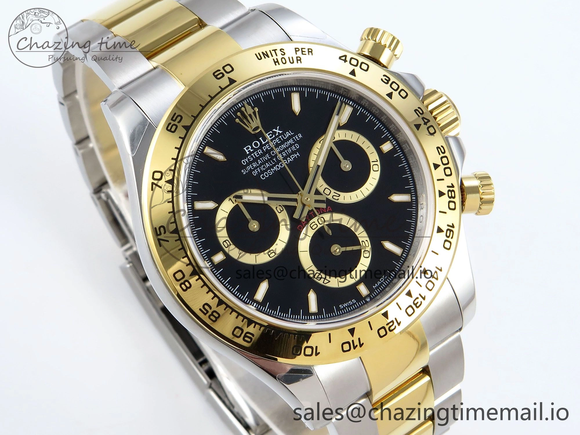 Daytona 126503 QF 1:1 Best Edition Black Dial on SS YG Braclet SH4131 V5