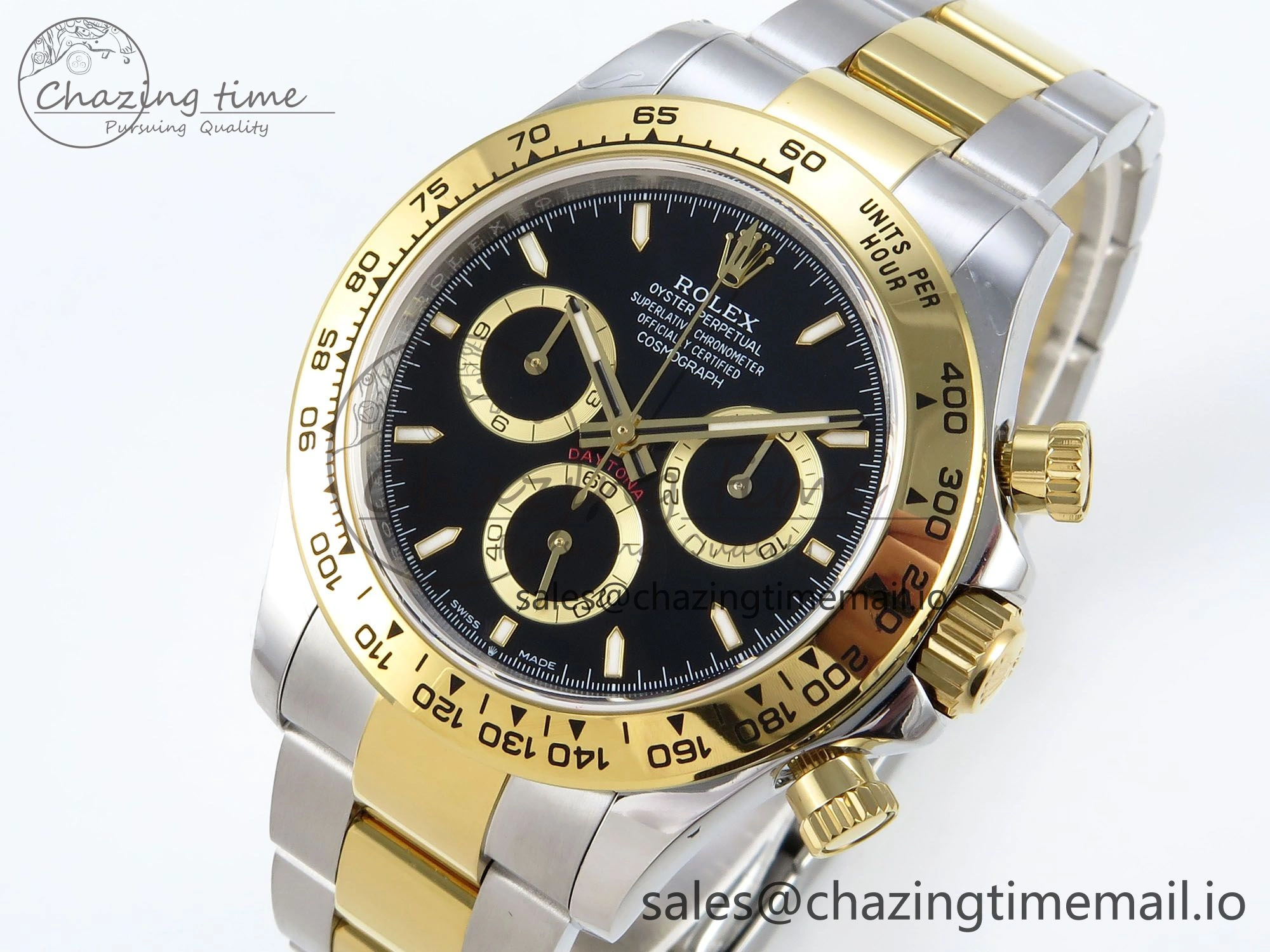 Daytona 126503 QF 1:1 Best Edition Black Dial on SS YG Braclet SH4131 V5