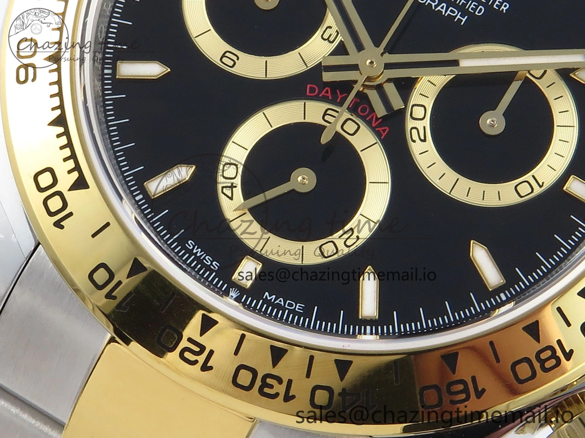 Daytona 126503 QF 1:1 Best Edition Black Dial on SS YG Braclet SH4131 V5
