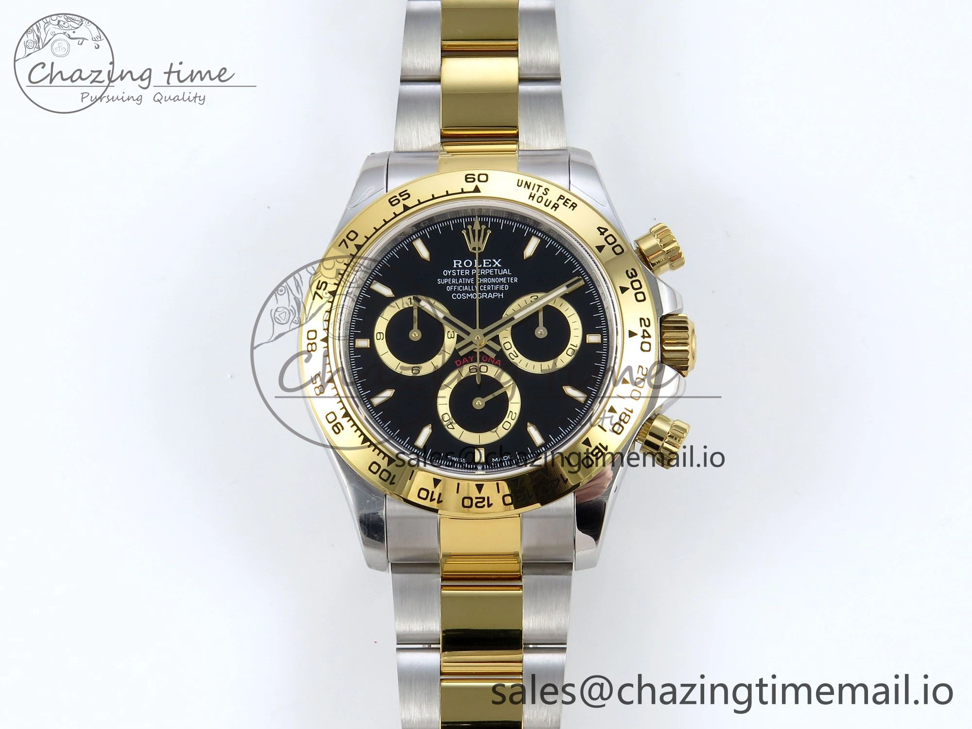 Daytona 126503 QF 1:1 Best Edition Black Dial on SS YG Braclet SH4131 V5