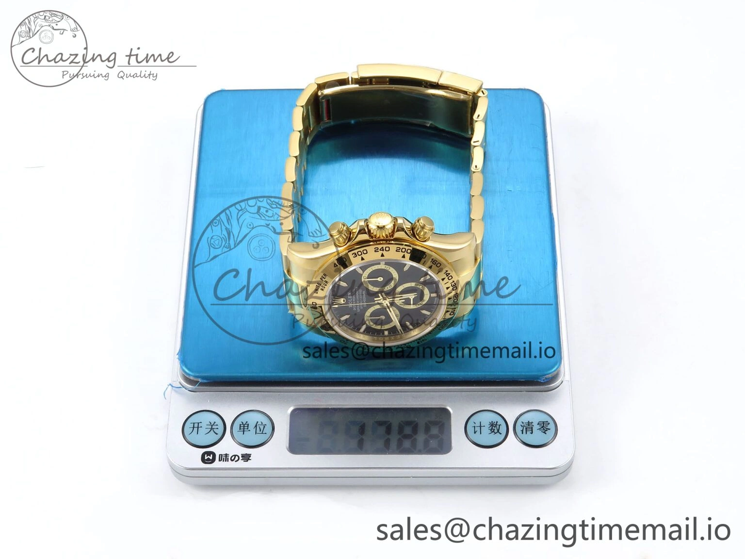 Daytona 126503 QF 1:1 Best Edition Black Dial on YG Bracelet SH4131 V6 (Gain Weight）