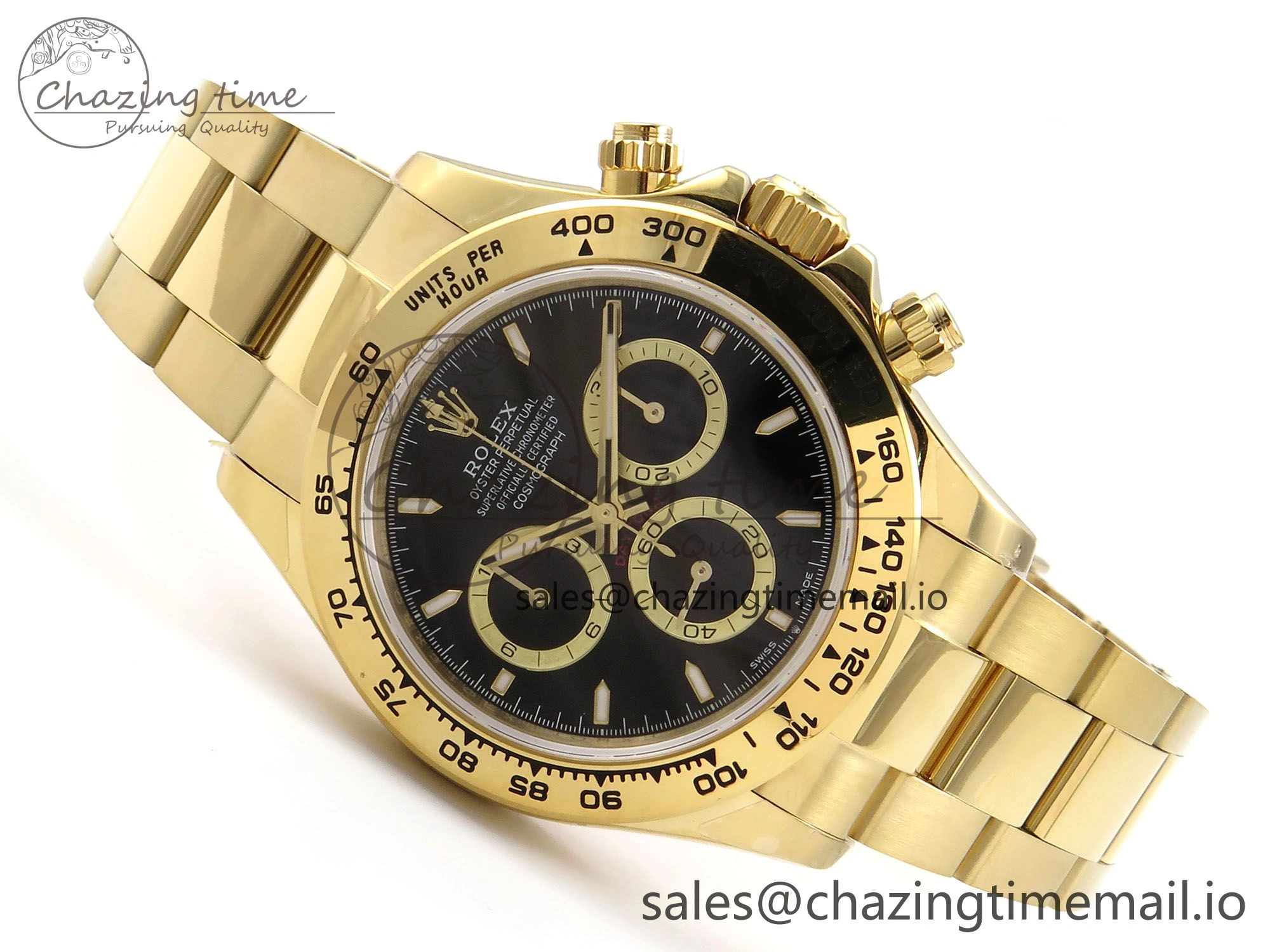 Daytona 126503 QF 1:1 Best Edition Black Dial on YG Bracelet SH4131 V6 (Gain Weight）