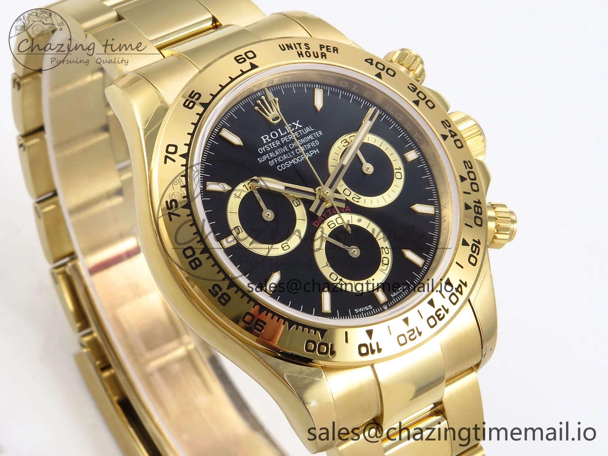 Daytona 126503 QF 1:1 Best Edition Black Dial on YG Bracelet SH4131 V6 (Gain Weight）