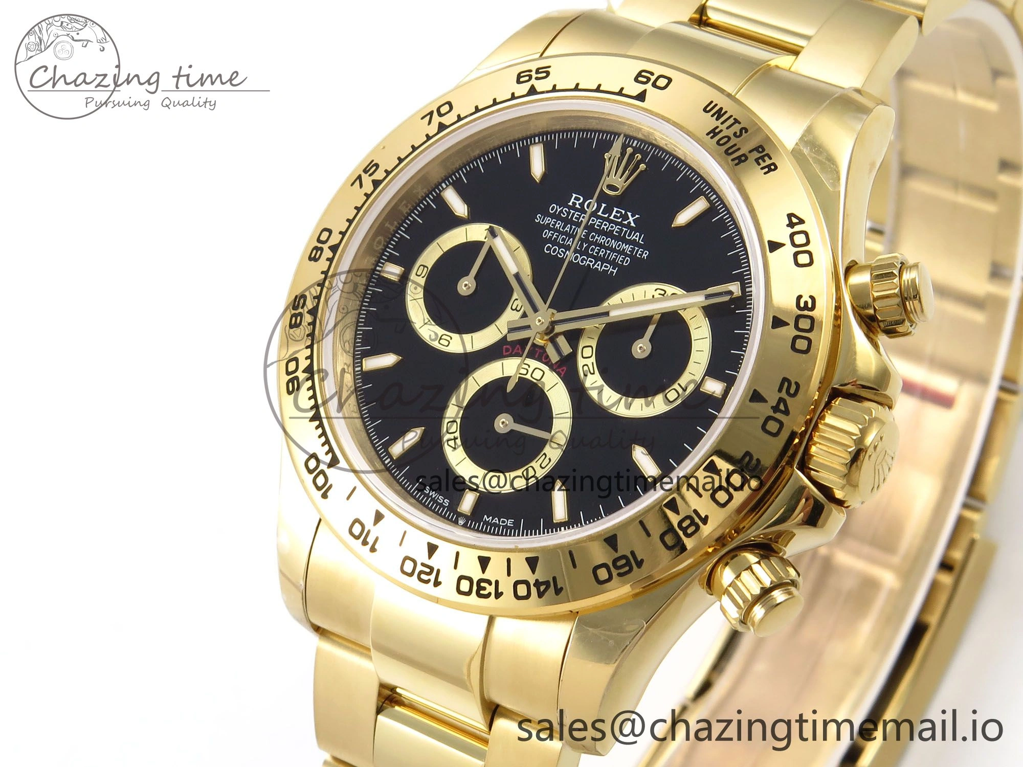 Daytona 126503 QF 1:1 Best Edition Black Dial on YG Bracelet SH4131 V6 (Gain Weight）