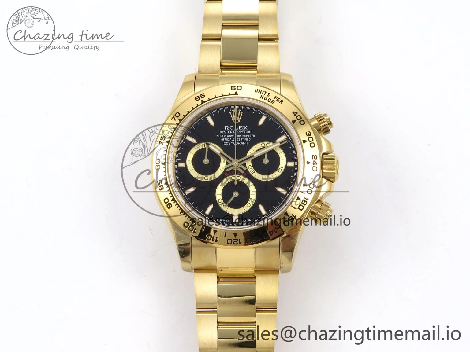 Daytona 126503 QF 1:1 Best Edition Black Dial on YG Bracelet SH4131 V6 (Gain Weight）