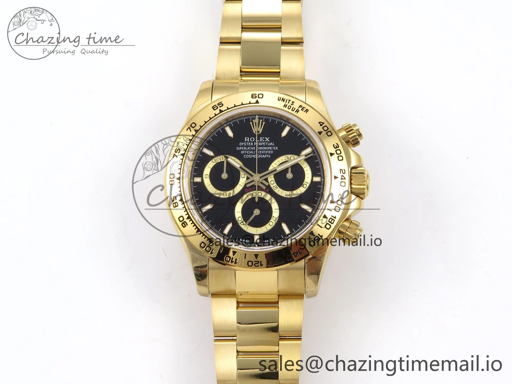 Daytona 126503 QF 1:1 Best Edition Black Dial on YG Bracelet SH4131 V6 (Gain Weight）
