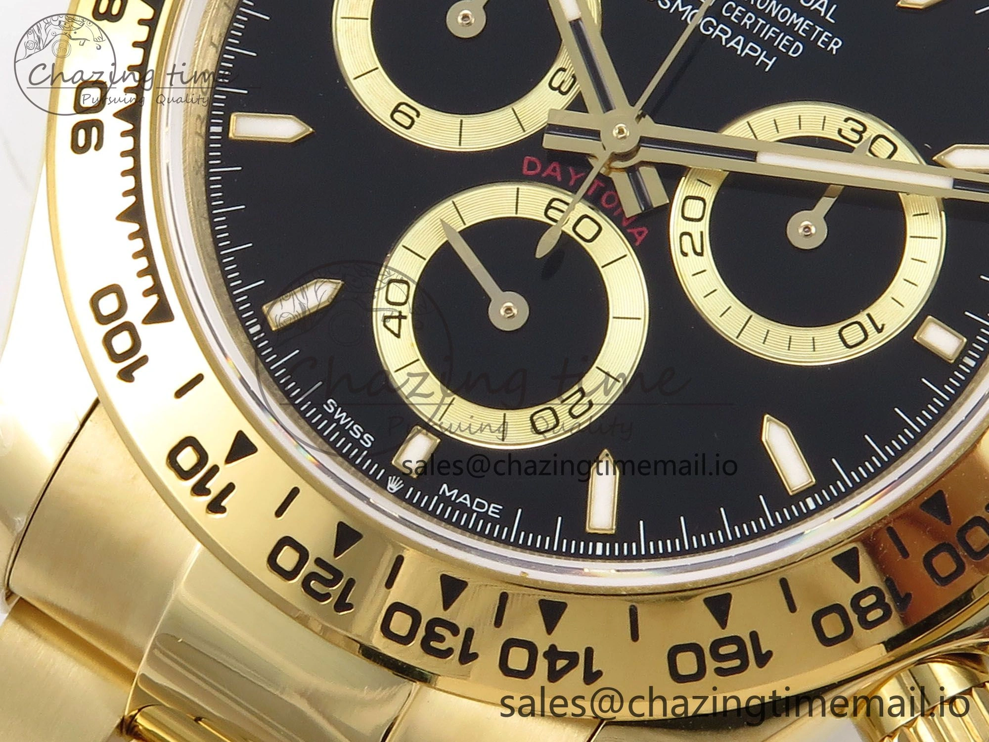 Daytona 126503 QF 1:1 Best Edition Black Dial on YG Bracelet SH4131 V6 (Gain Weight）