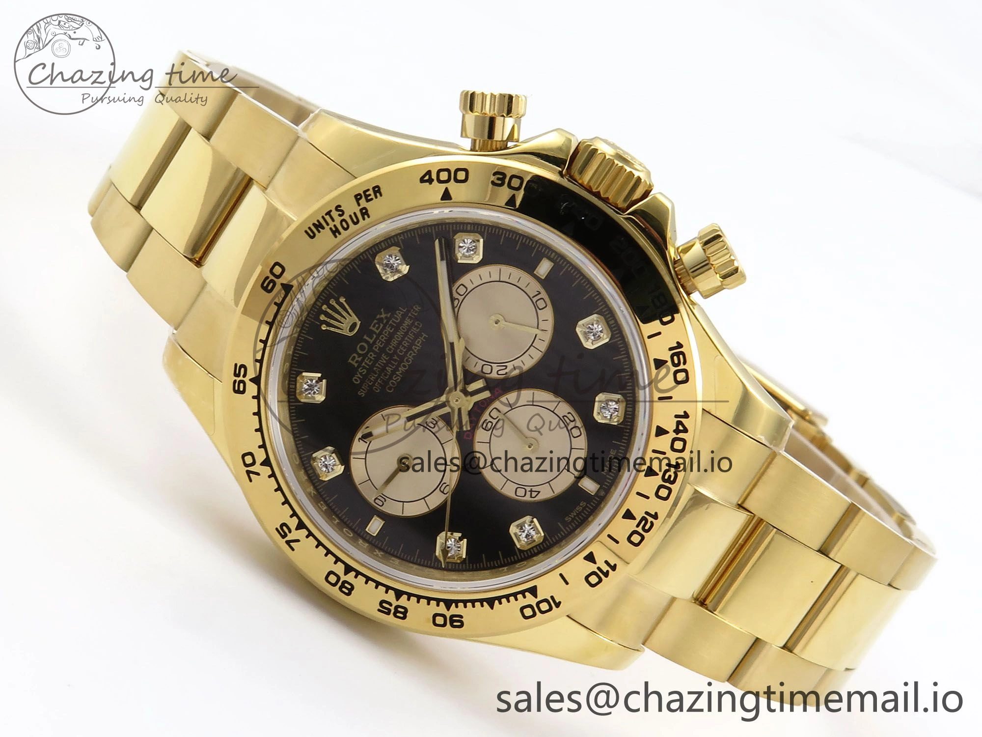 Daytona 126503 QF 1:1 Best Edition Black YG Dial on SS YG Bracelet SH4131 V6 (Gain Weight）