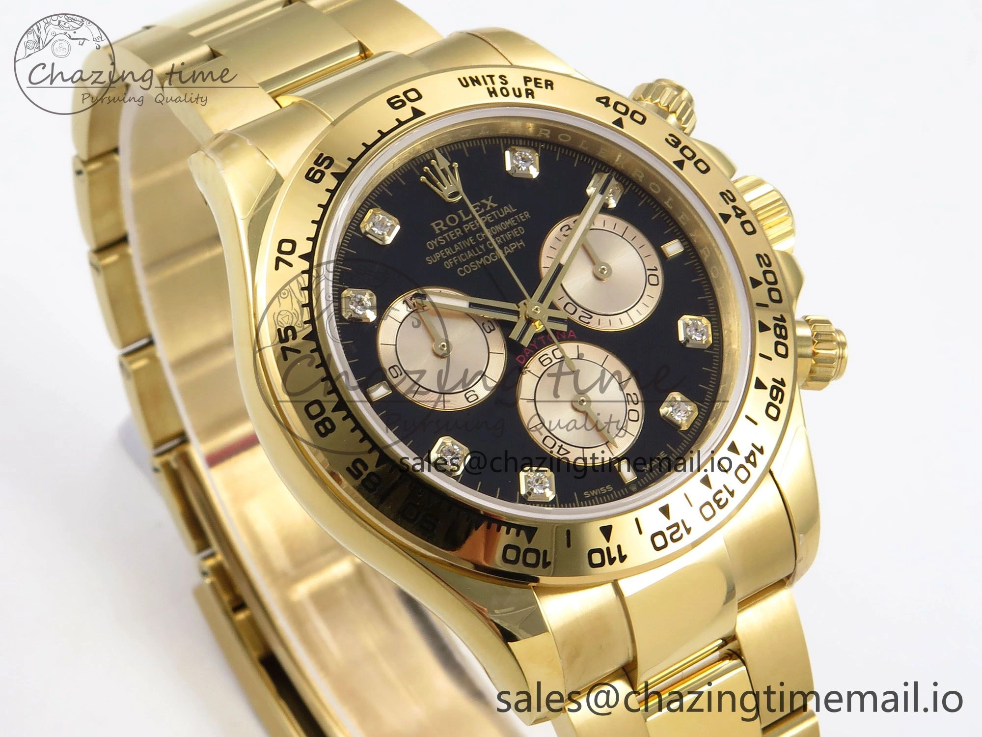 Daytona 126503 QF 1:1 Best Edition Black YG Dial on SS YG Bracelet SH4131 V6 (Gain Weight）