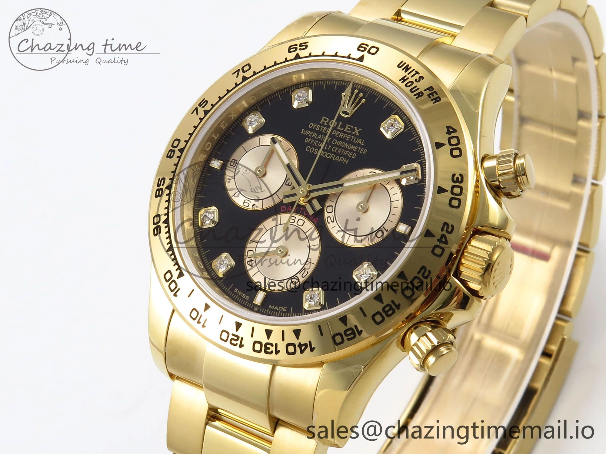 Daytona 126503 QF 1:1 Best Edition Black YG Dial on SS YG Bracelet SH4131 V6 (Gain Weight）