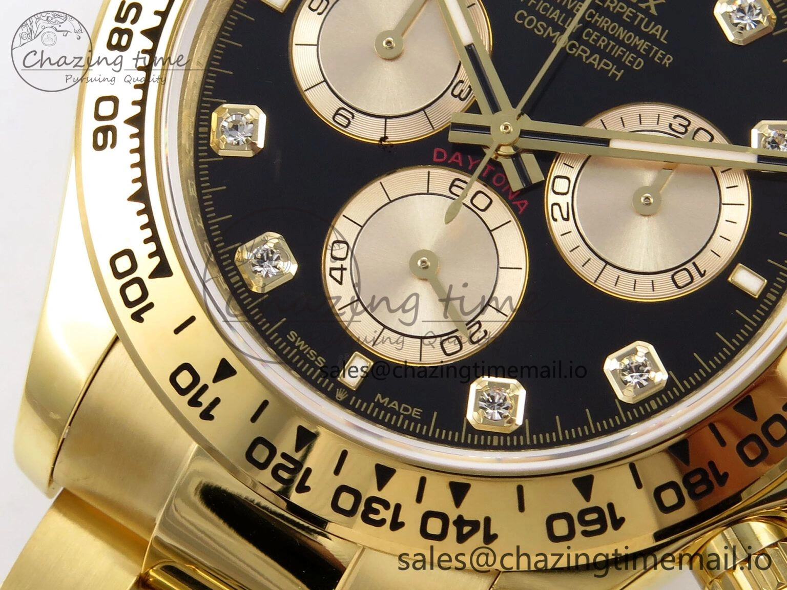 Daytona 126503 QF 1:1 Best Edition Black YG Dial on SS YG Bracelet SH4131 V6 (Gain Weight）