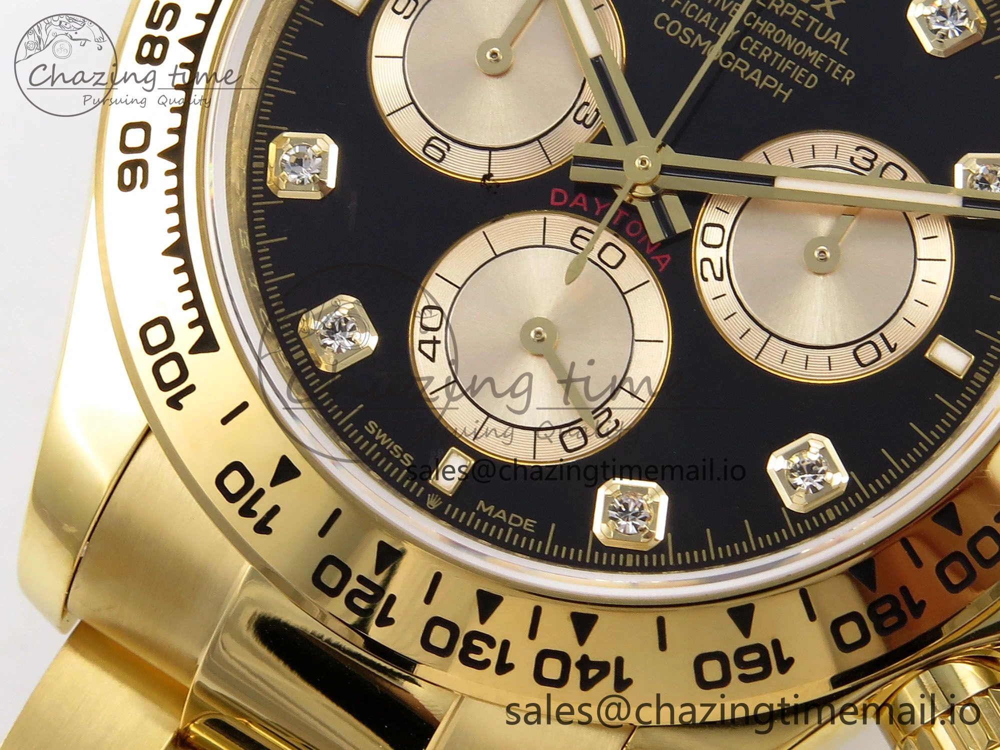 Daytona 126503 QF 1:1 Best Edition Black YG Dial on SS YG Bracelet SH4131 V6 (Gain Weight）