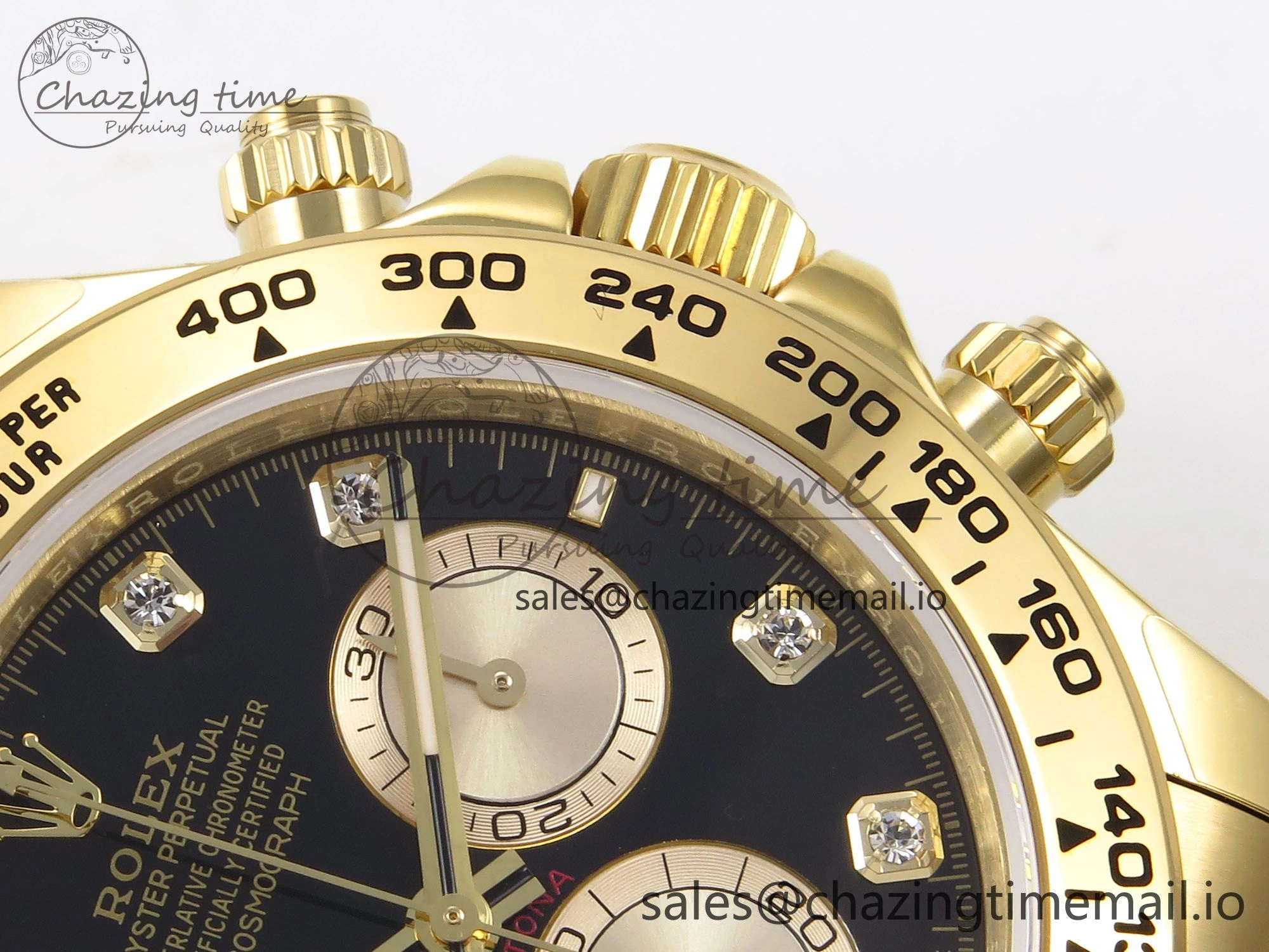 Daytona 126503 QF 1:1 Best Edition Black YG Dial on SS YG Bracelet SH4131 V6 (Gain Weight）