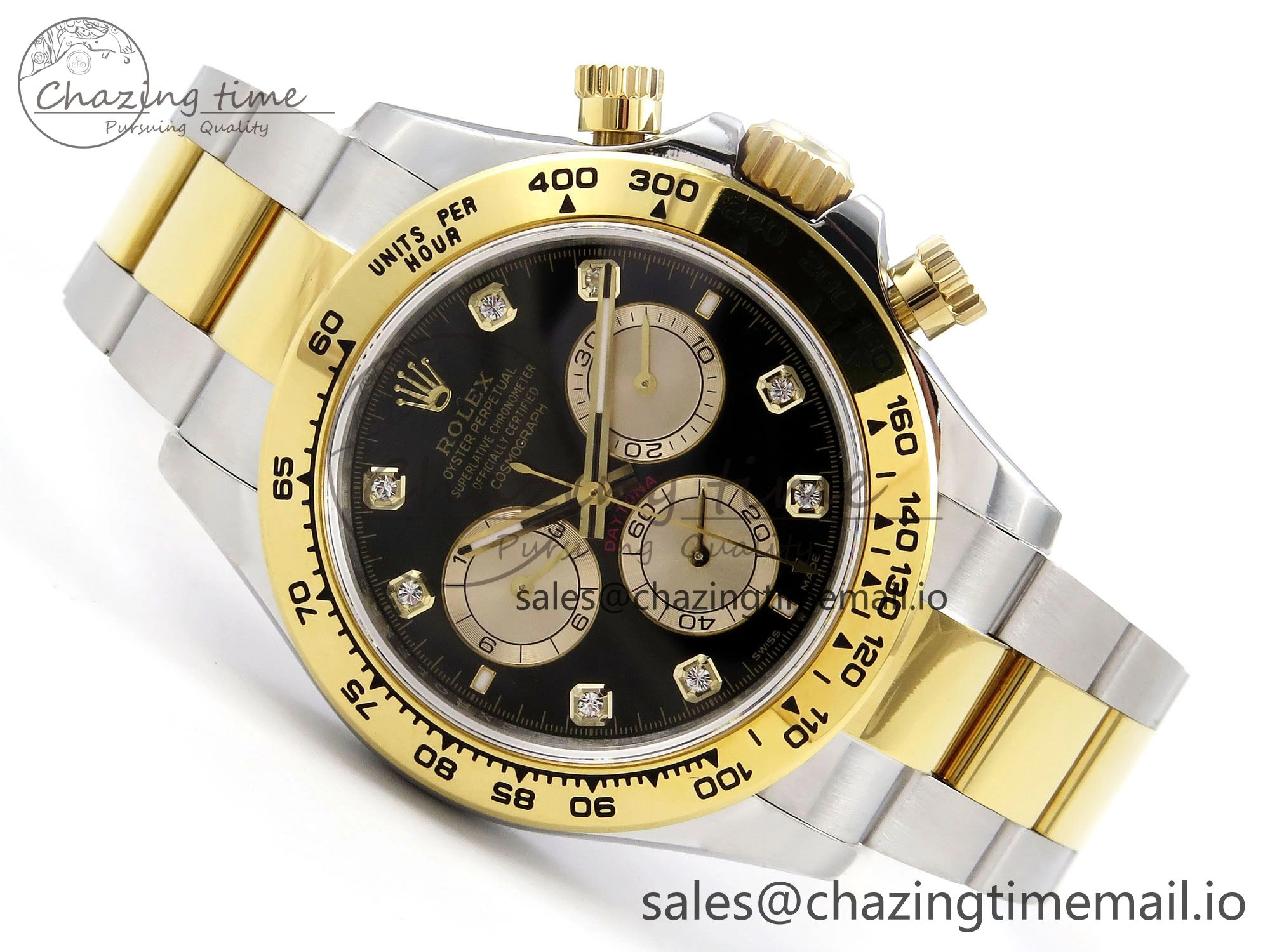 Daytona 126503 QF 1:1 Best Edition Black YG Dial on SS YG Braclet SH4131 V5