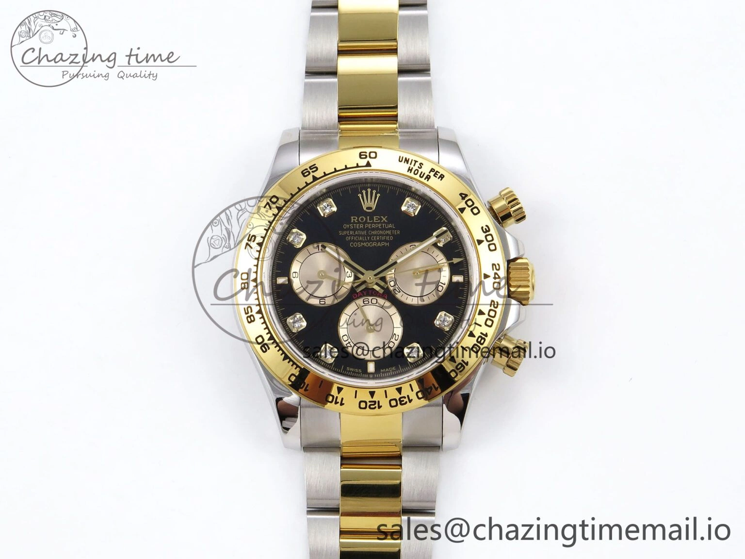 Daytona 126503 QF 1:1 Best Edition Black YG Dial on SS YG Braclet SH4131 V5
