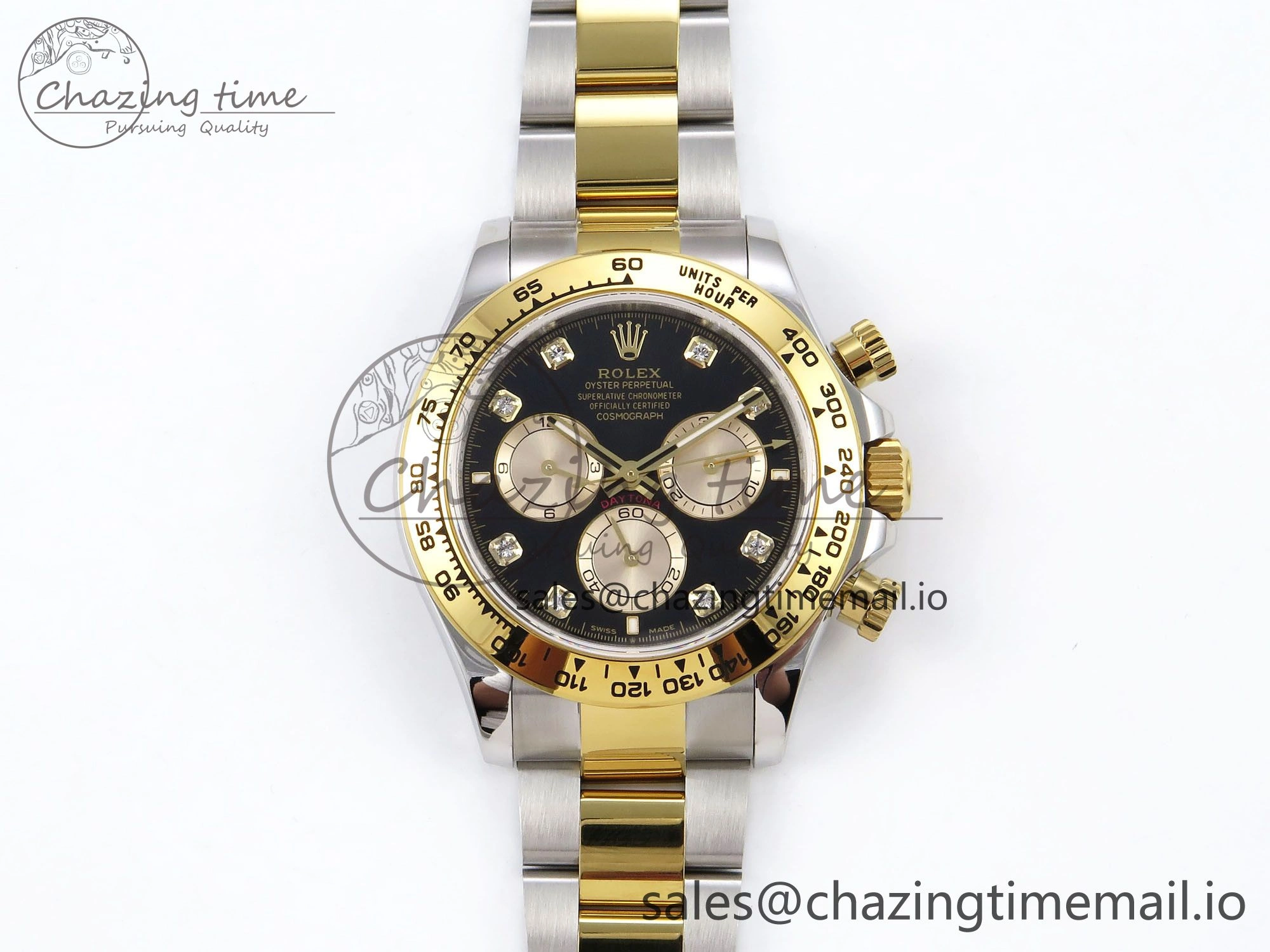 Daytona 126503 QF 1:1 Best Edition Black YG Dial on SS YG Braclet SH4131 V5