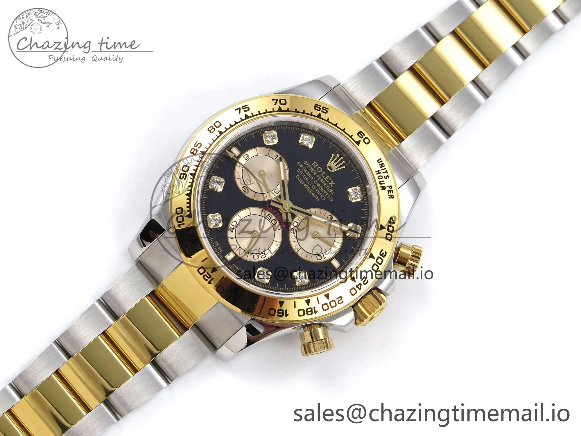 Daytona 126503 QF 1:1 Best Edition Black YG Dial on SS YG Braclet SH4131 V5