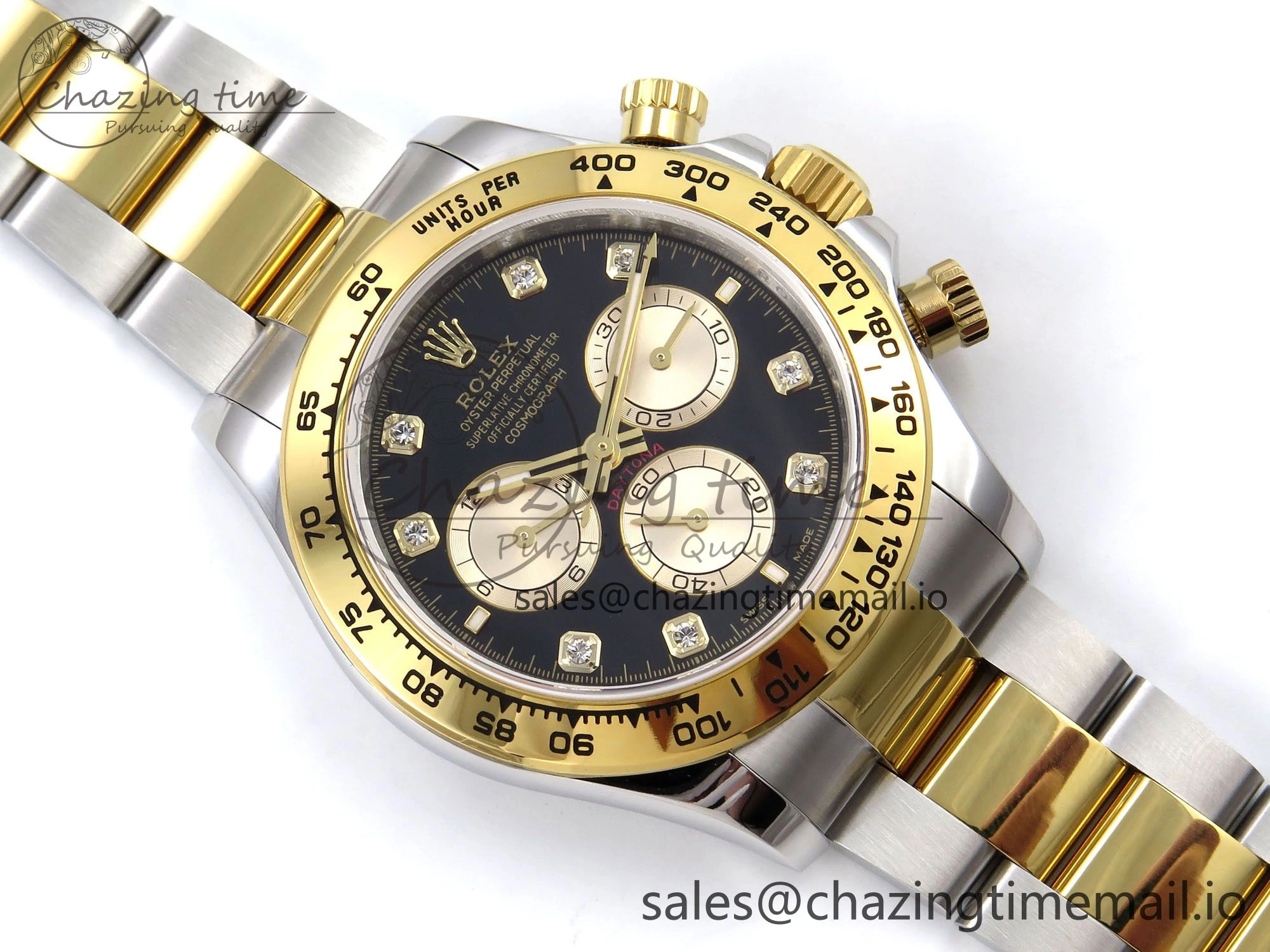 Daytona 126503 QF 1:1 Best Edition Black YG Dial on SS YG Braclet SH4131 V5