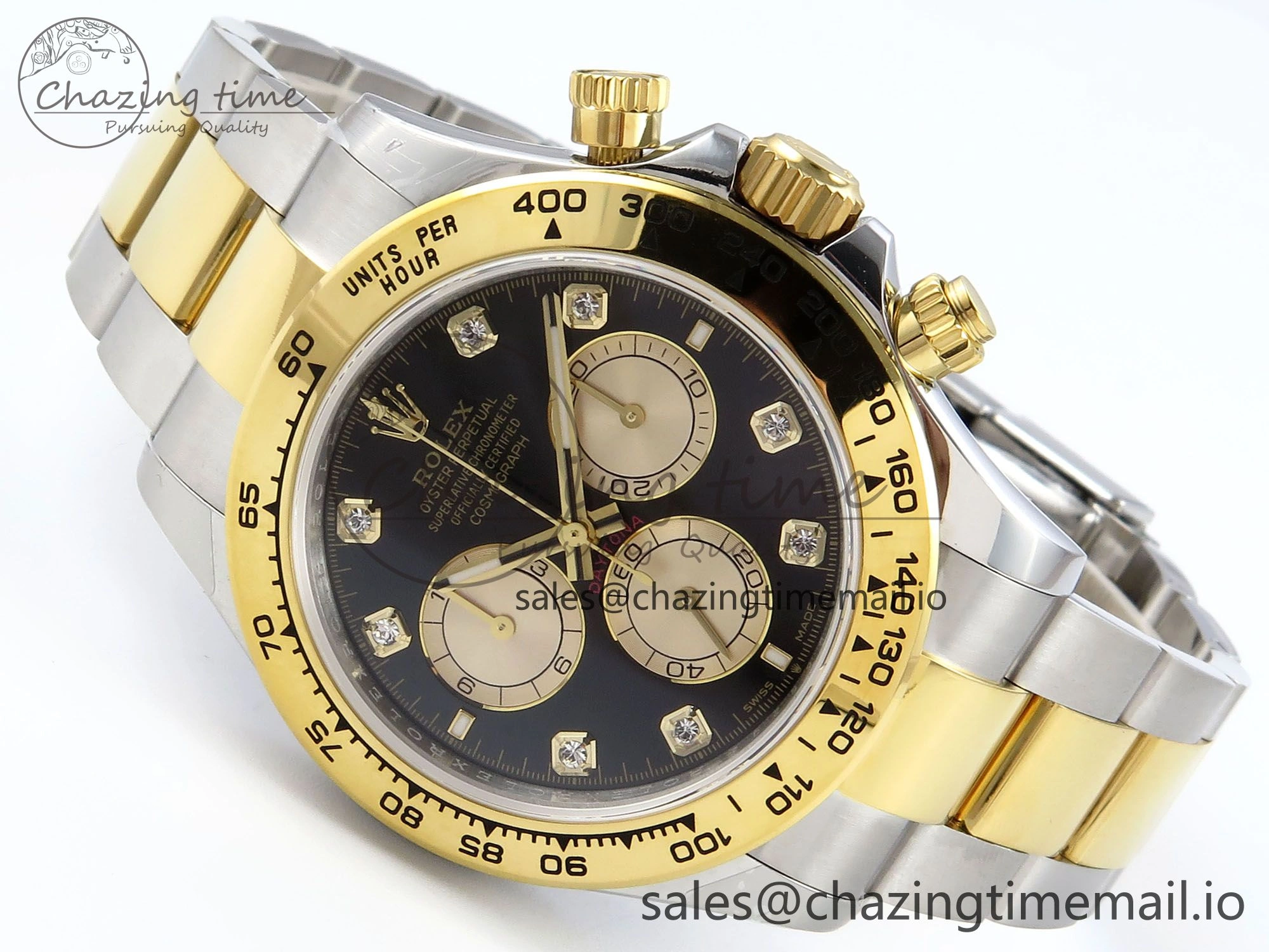 Daytona 126503 QF 1:1 Best Edition Black YG Dial on SS YG Braclet SH4131 V5