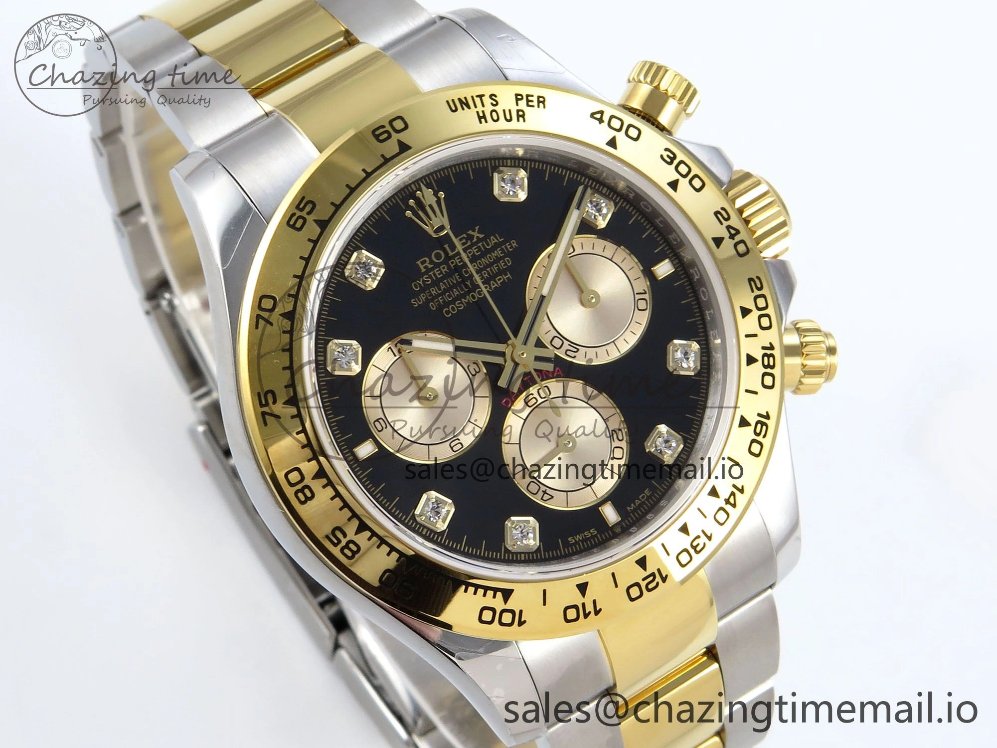 Daytona 126503 QF 1:1 Best Edition Black YG Dial on SS YG Braclet SH4131 V5