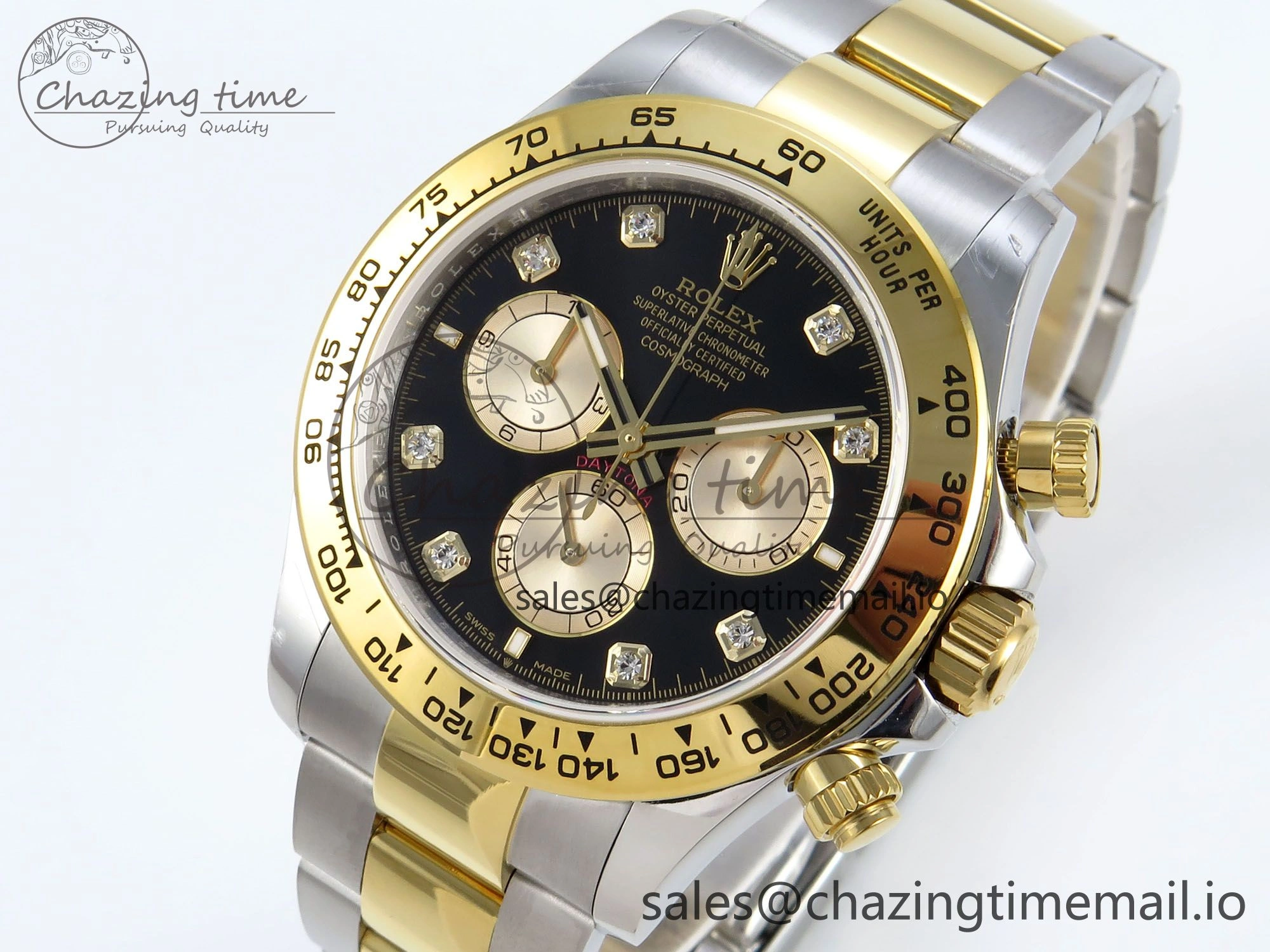 Daytona 126503 QF 1:1 Best Edition Black YG Dial on SS YG Braclet SH4131 V5