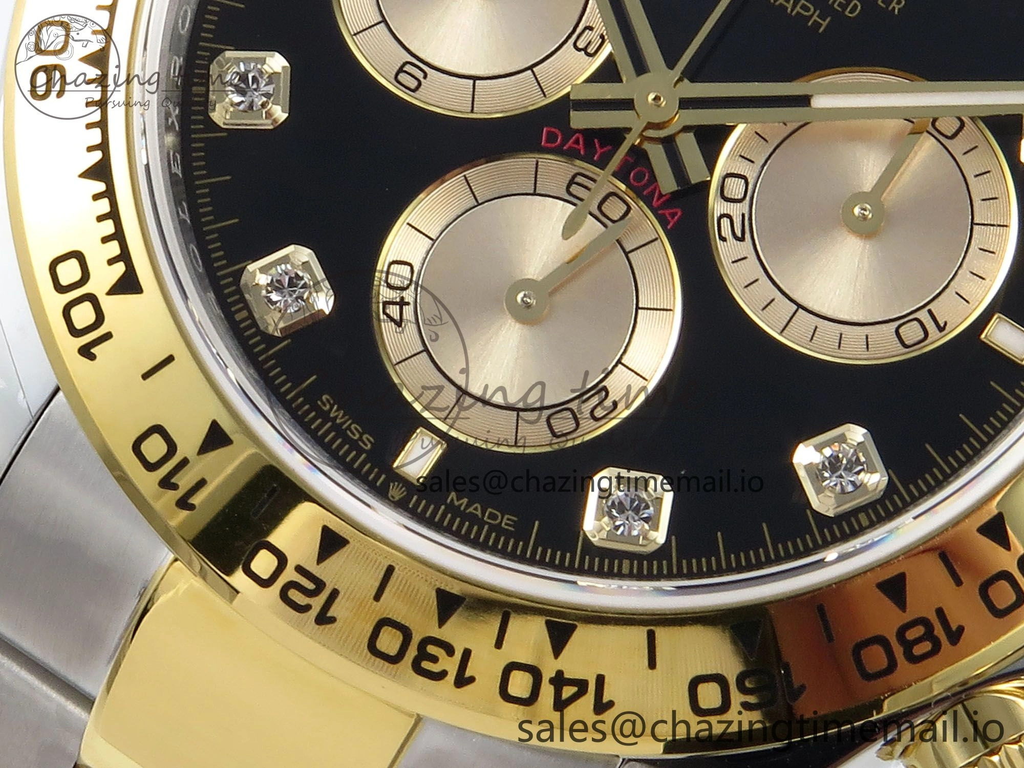 Daytona 126503 QF 1:1 Best Edition Black YG Dial on SS YG Braclet SH4131 V5