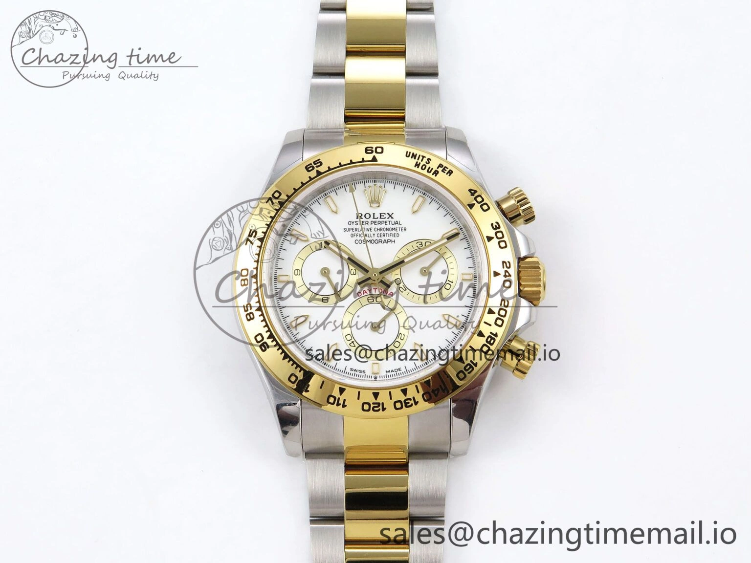 Daytona 126503 QF 1:1 Best Edition White Dial on SS YG Braclet SH4131 V5