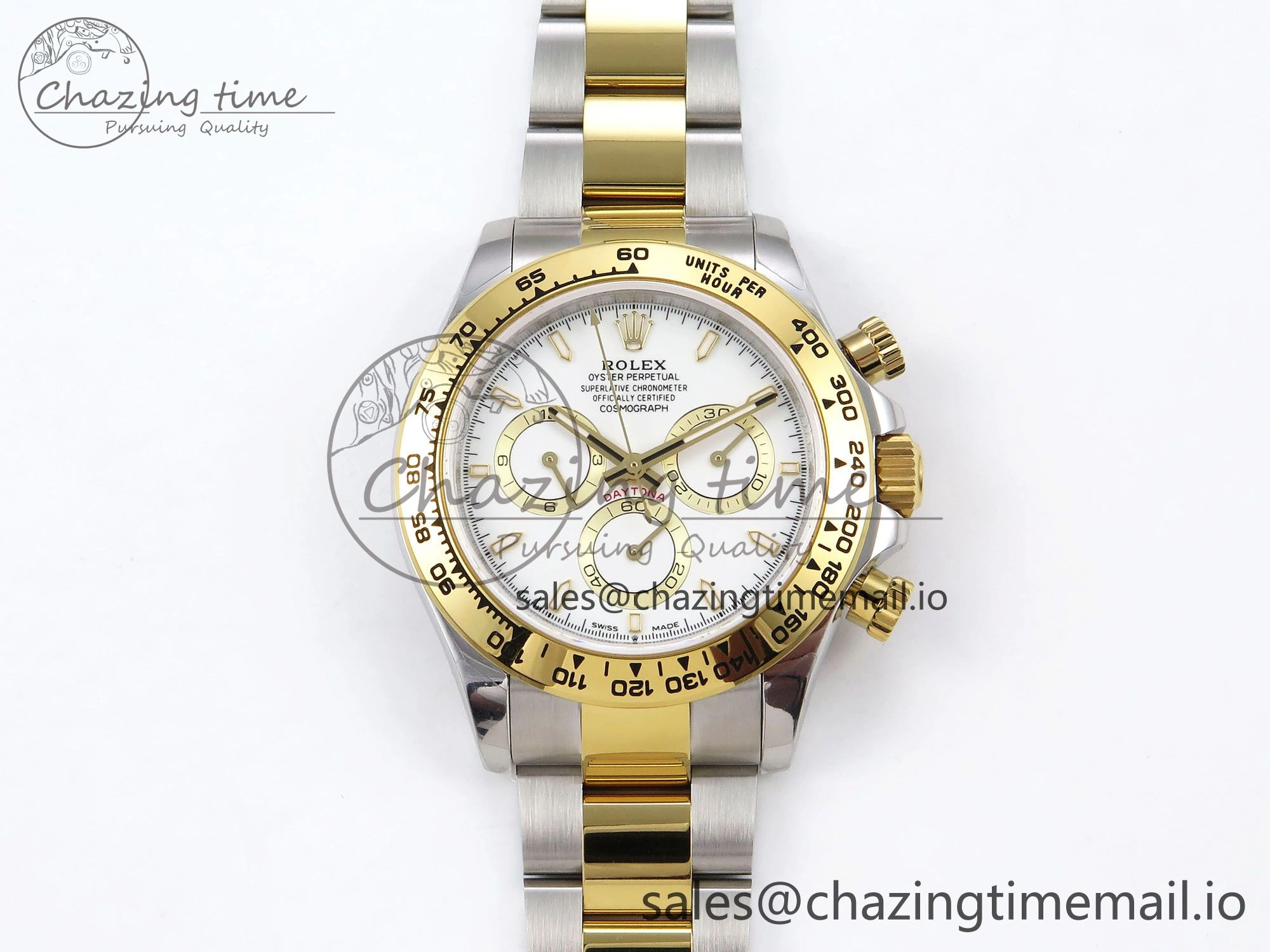 Daytona 126503 QF 1:1 Best Edition White Dial on SS YG Braclet SH4131 V5