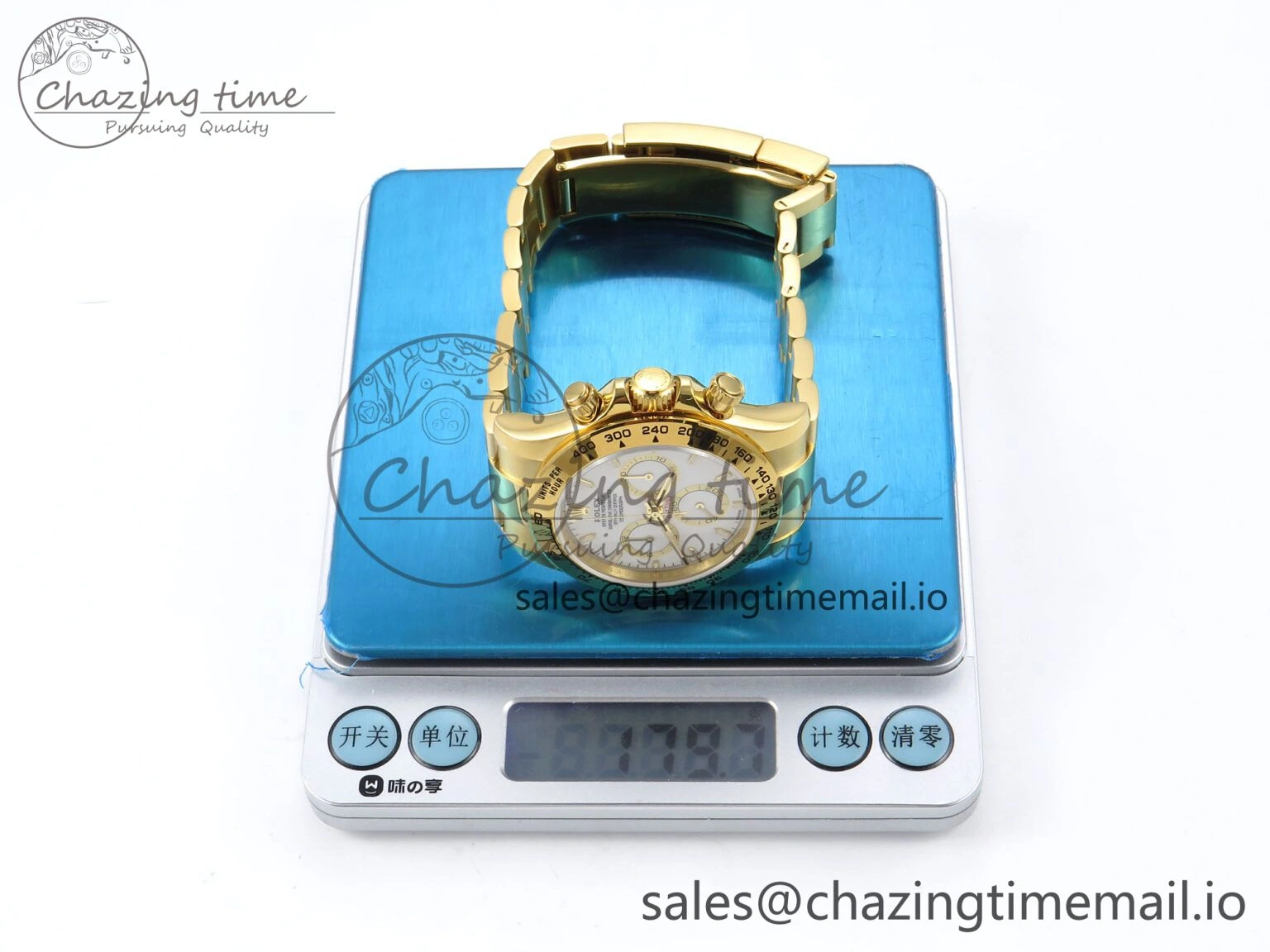 Daytona 126503 QF 1:1 Best Edition White Dial on YG Bracelet SH4131 V6 (Gain Weight）
