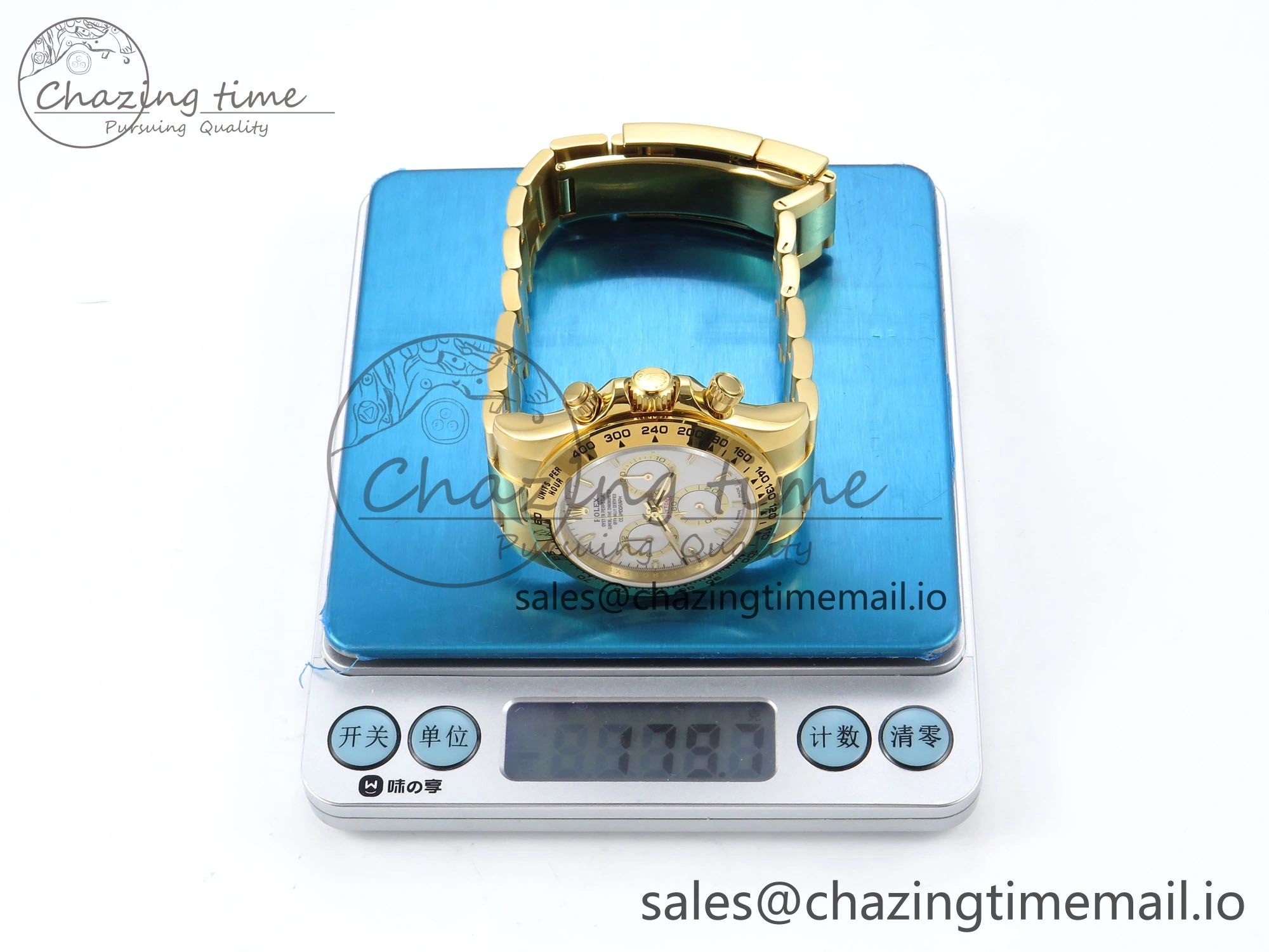 Daytona 126503 QF 1:1 Best Edition White Dial on YG Bracelet SH4131 V6 (Gain Weight）
