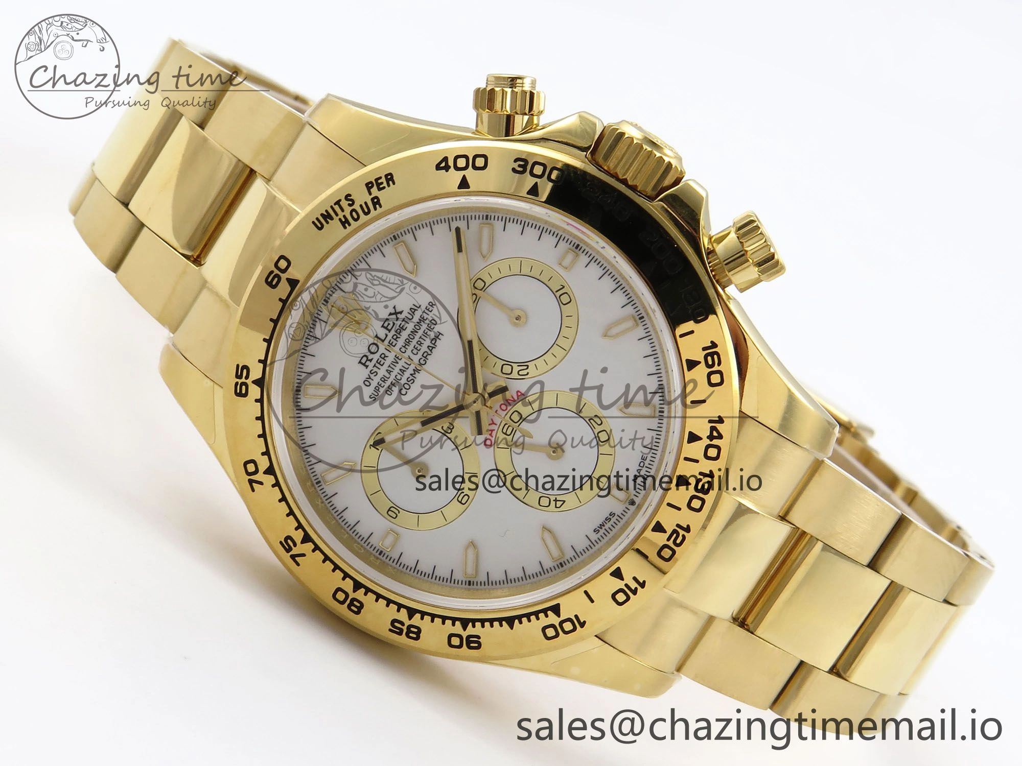 Daytona 126503 QF 1:1 Best Edition White Dial on YG Bracelet SH4131 V6 (Gain Weight）