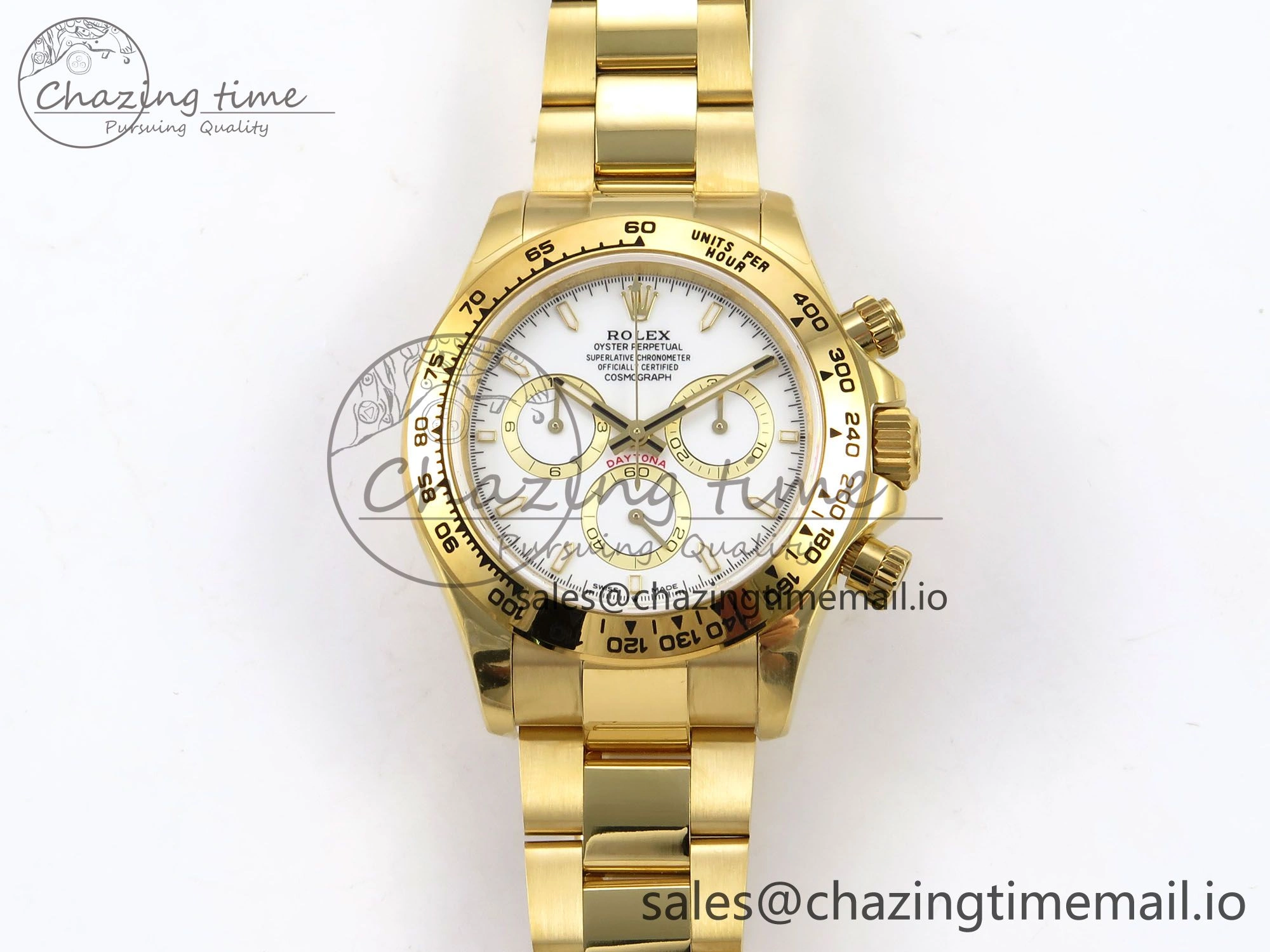 Daytona 126503 QF 1:1 Best Edition White Dial on YG Bracelet SH4131 V6 (Gain Weight）