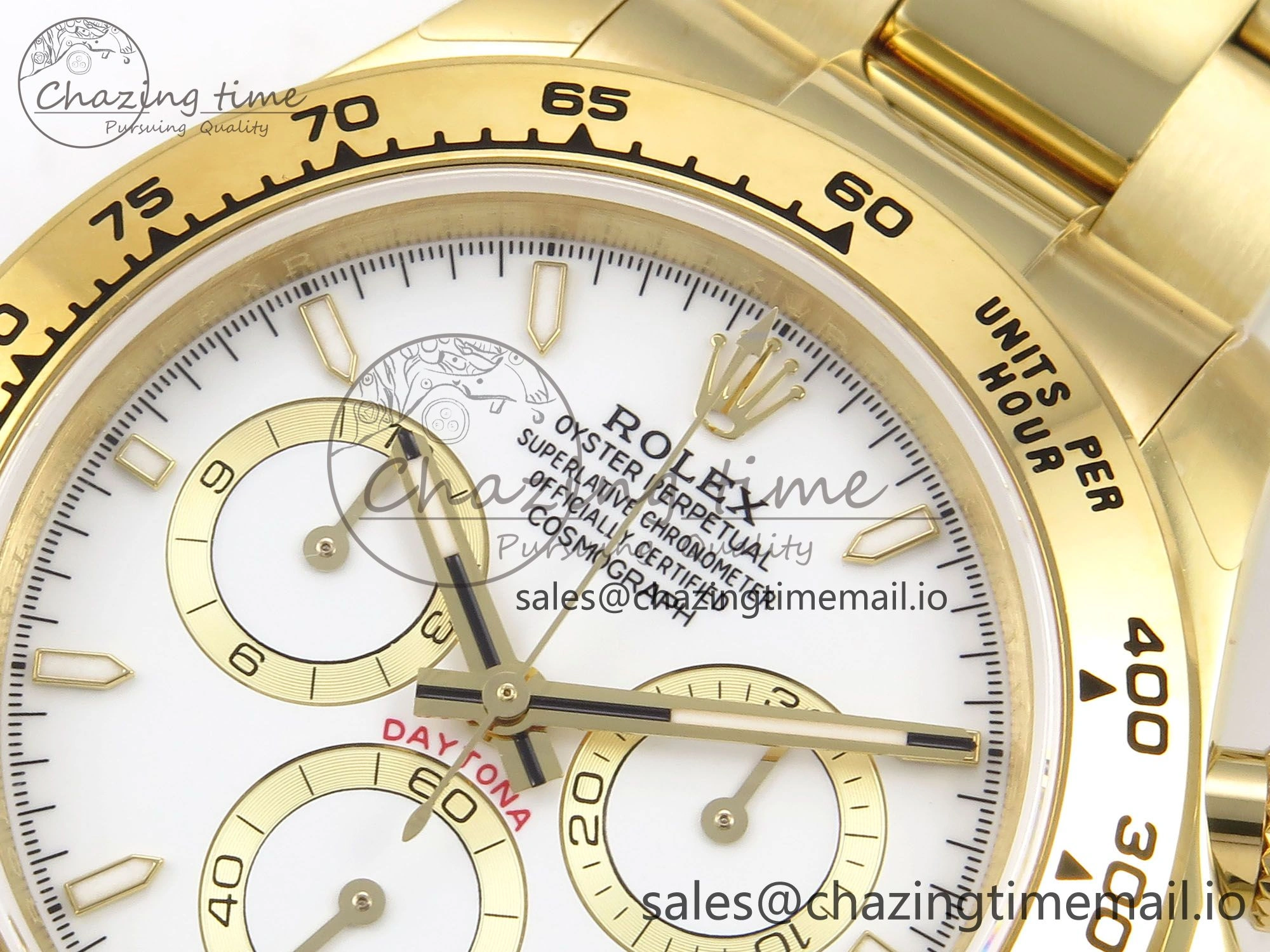 Daytona 126503 QF 1:1 Best Edition White Dial on YG Bracelet SH4131 V6 (Gain Weight）