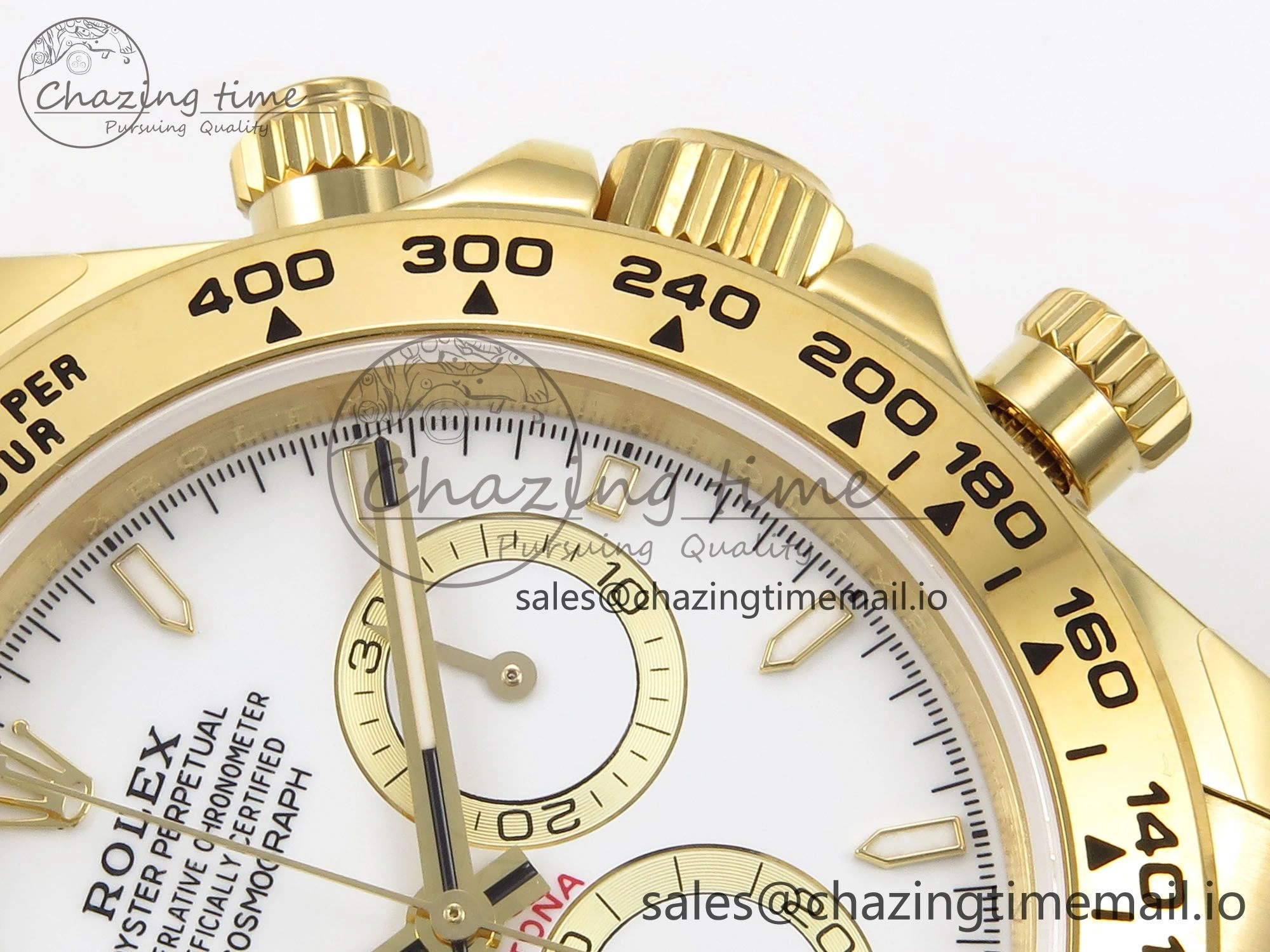 Daytona 126503 QF 1:1 Best Edition White Dial on YG Bracelet SH4131 V6 (Gain Weight）