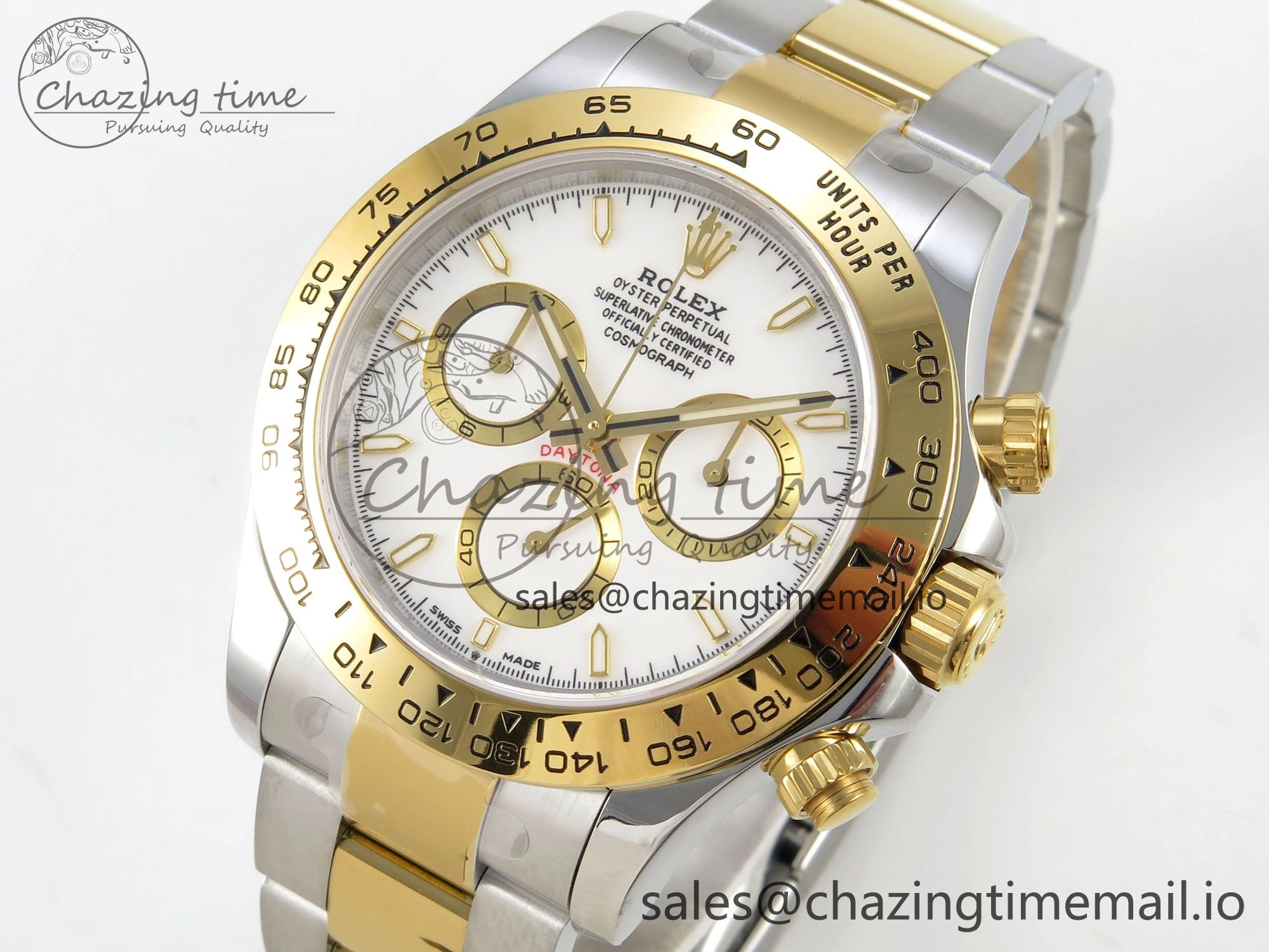 Daytona 126503 SS YG Clean 1:1 Best Edition 904L White Dial on SS YG Bracelet Super Clone DD4131